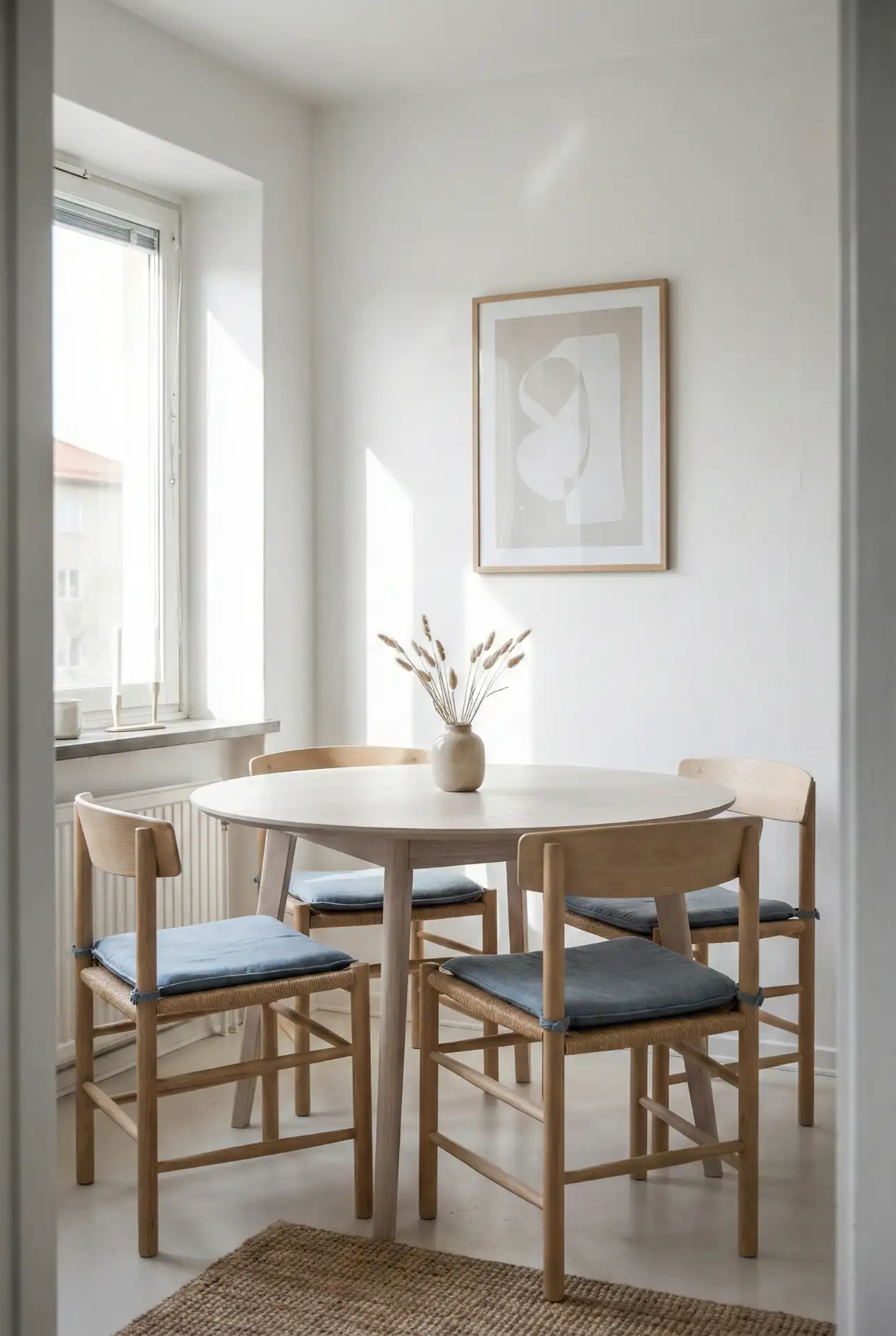 Blue and White Japandi Chairs That Keep A Small Dining Space Feeling Airy 2