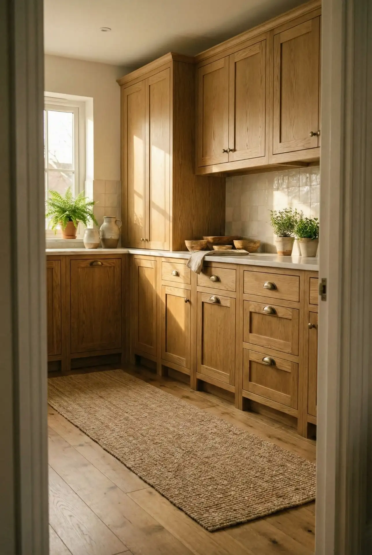 Bright White And Warm Beige Combo For Small Kitchens 2