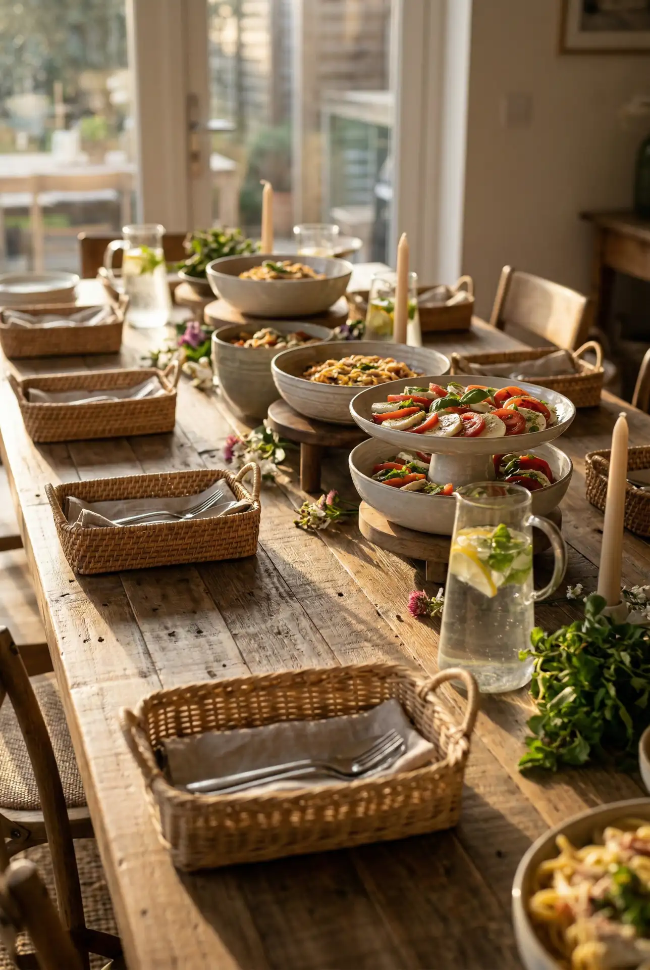 Brown Rustic Boards For Outdoor Dinner Parties 2