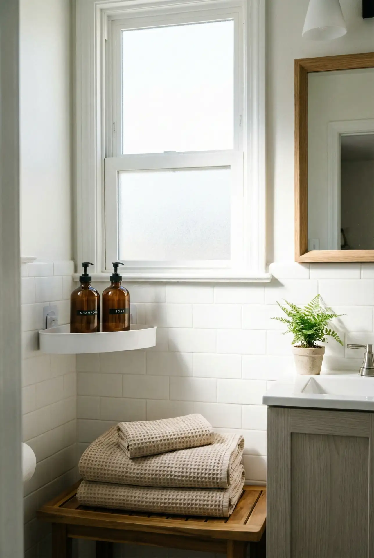 Budget Bathroom Spa Corner With Stick-On Upgrades 1