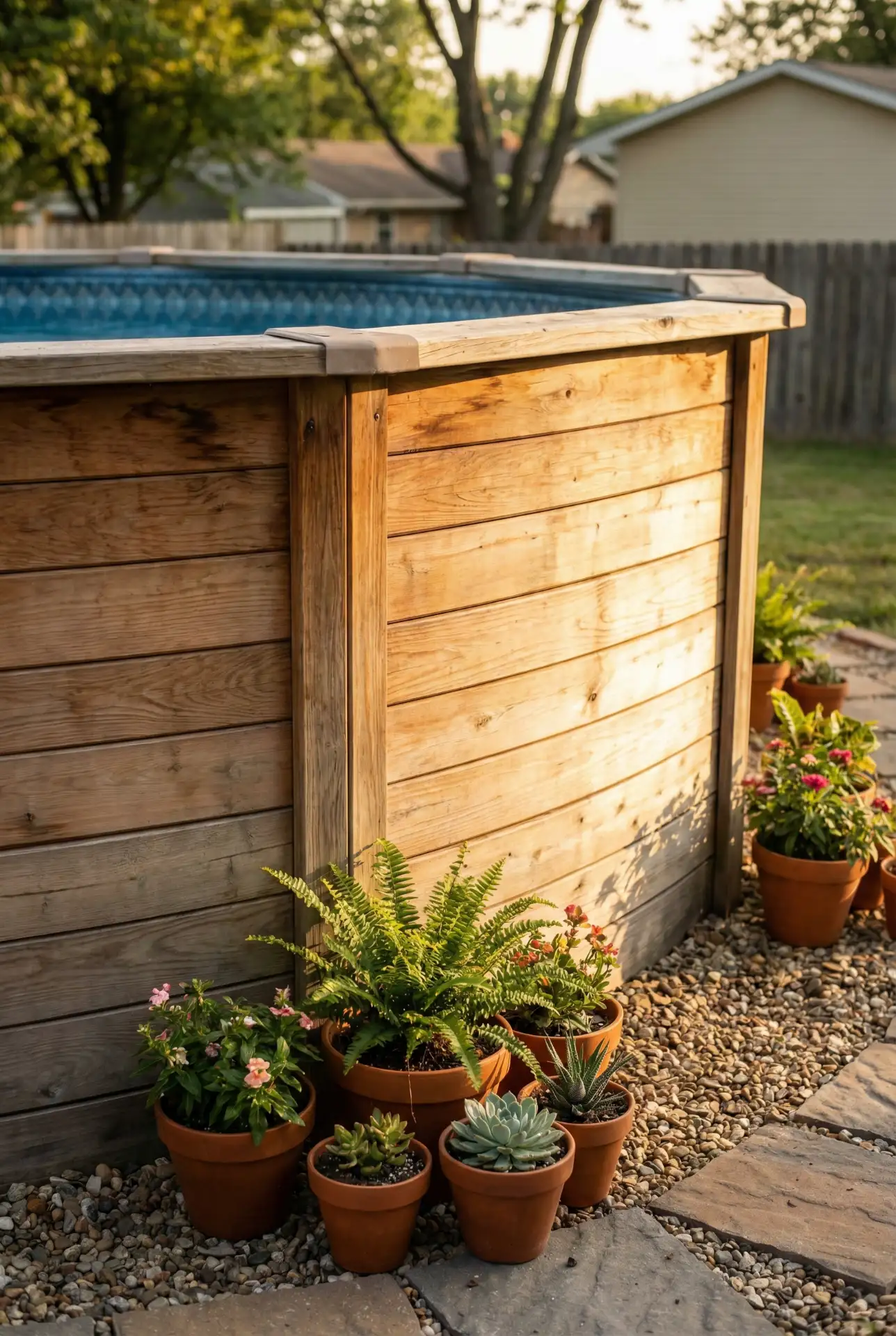 Budget-Friendly DIY Wood Panel Pool 2