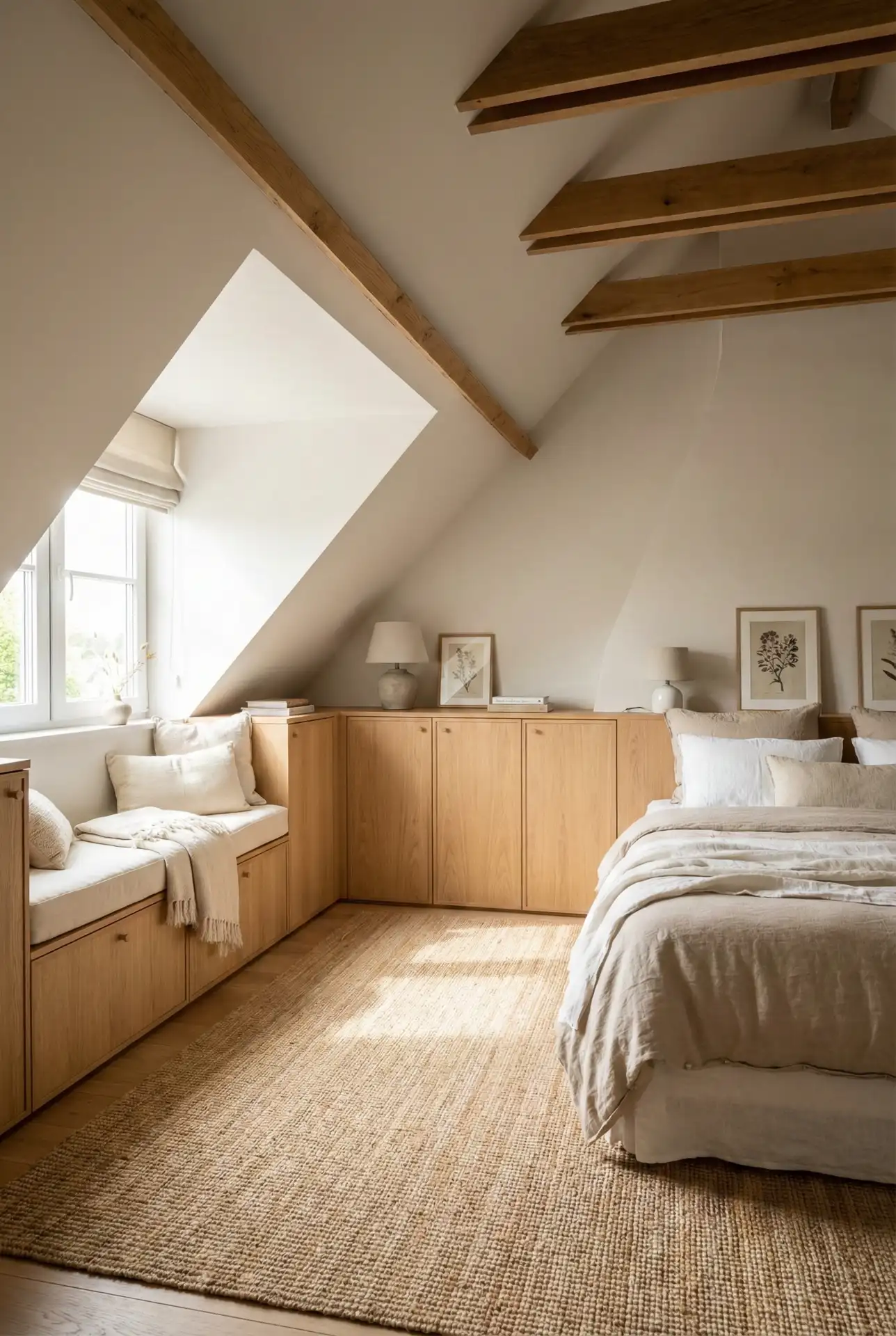 Built-In Eaves Storage With A Cozy Reading Nook 1