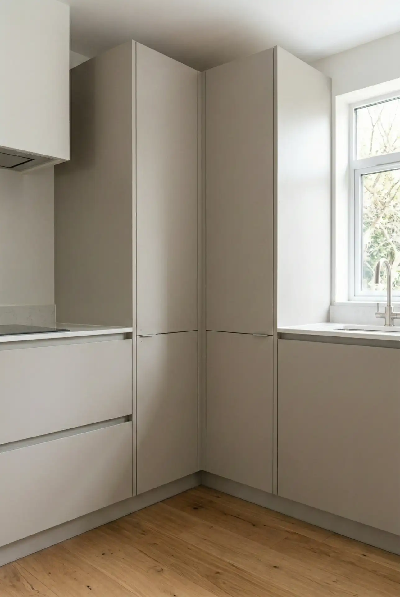 Built-In Pantry with Hidden Coffee Bar Doors 2