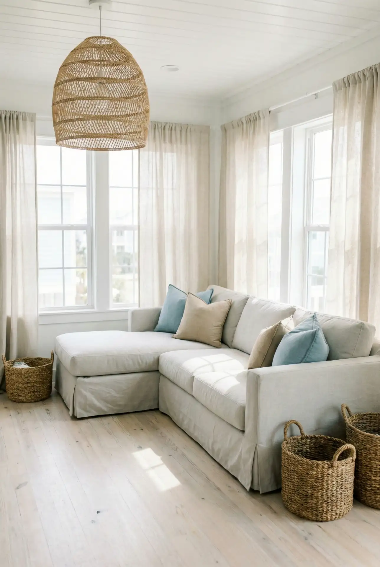 Coastal Florida Retreat With Slipcovered Seating 2