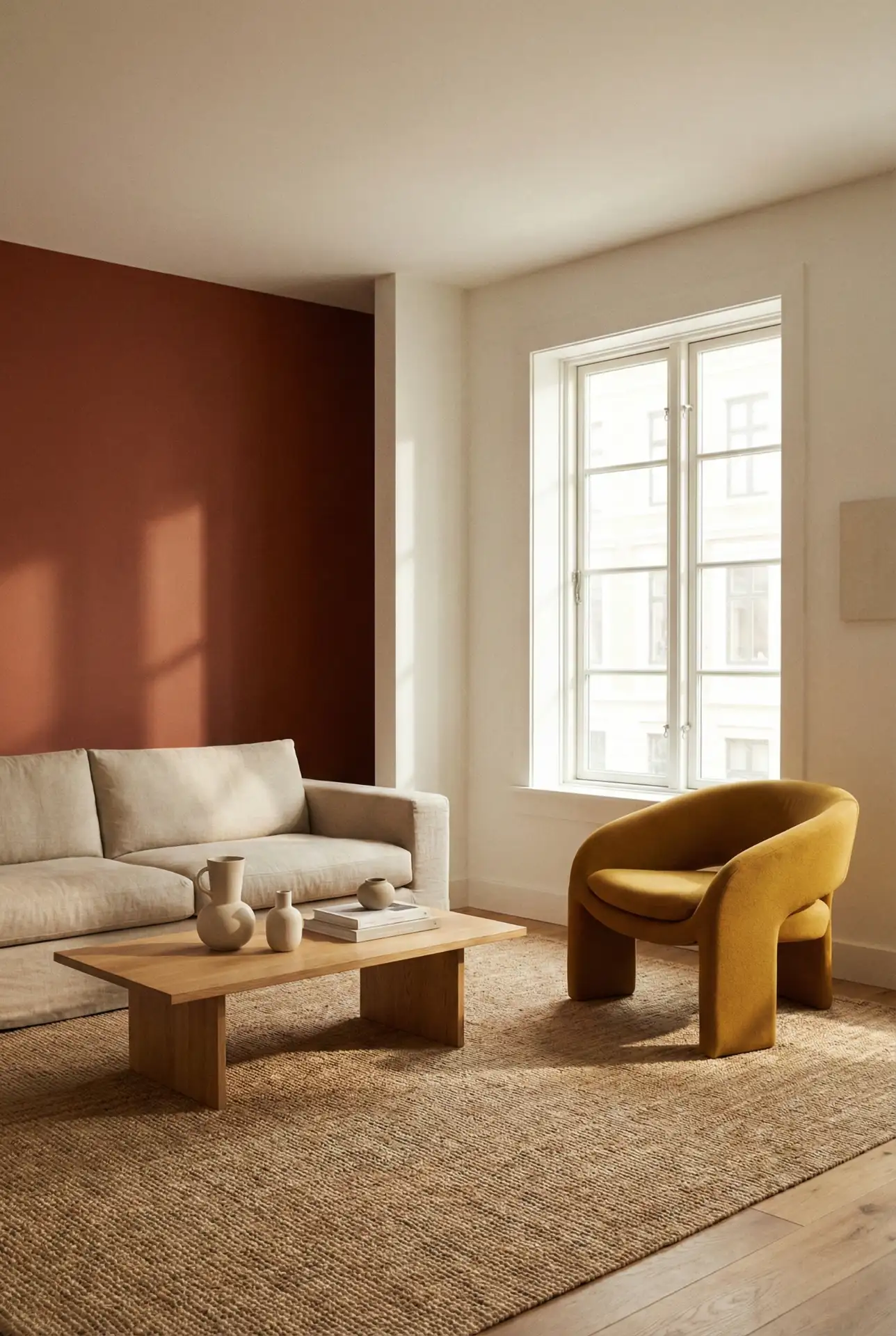 Colorful Minimalist Accent Living Room 2