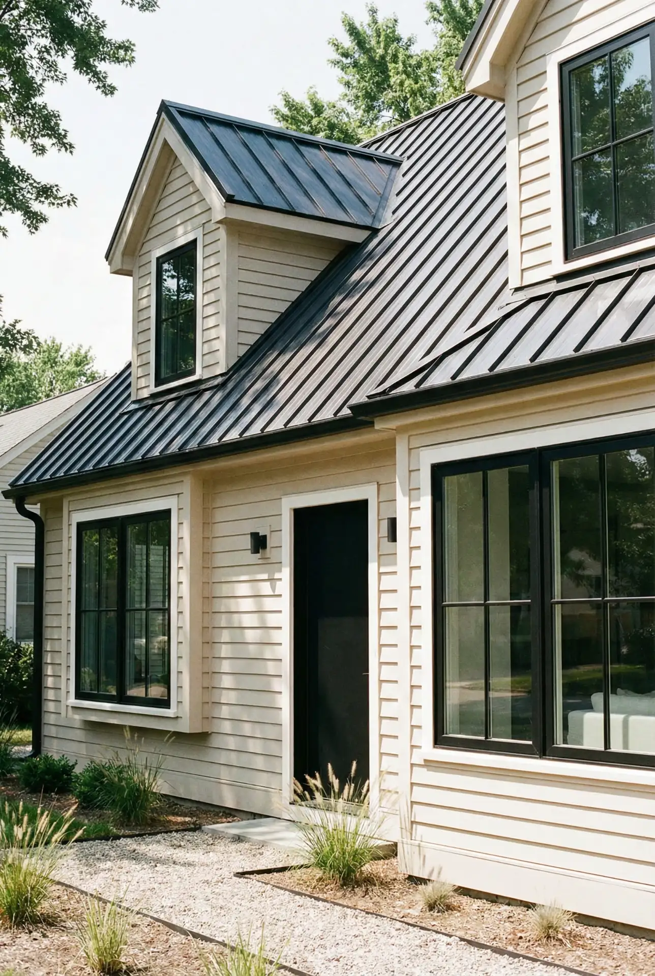 Contemporary Cape With Oversized Windows 1