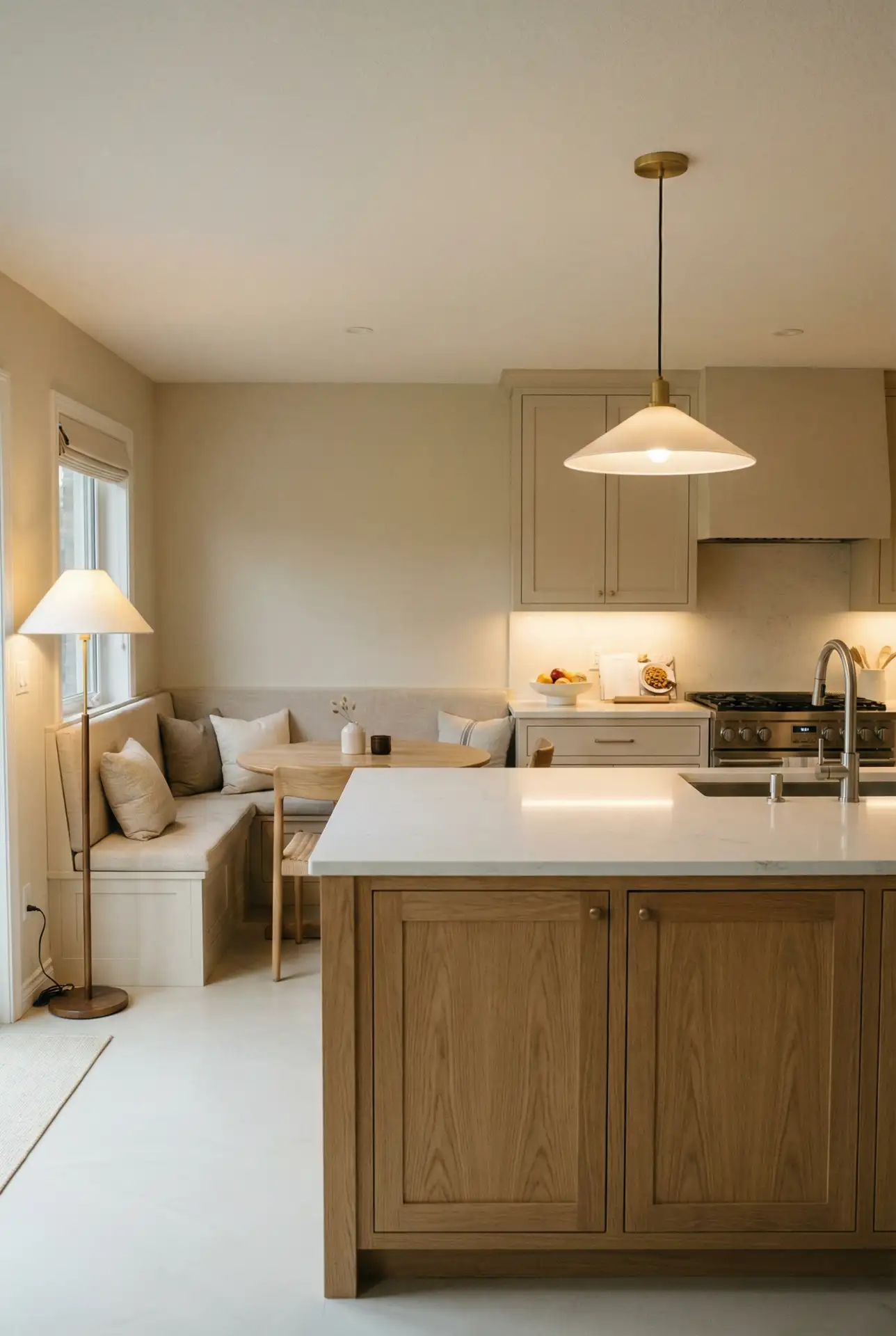 Contemporary Transitional Kitchen With Family Flow 1