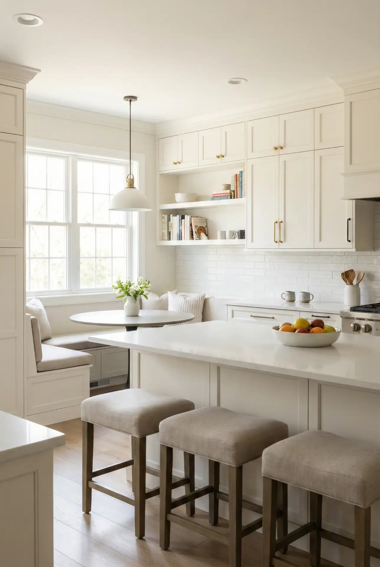 Contemporary Transitional Kitchen With Family Flow 2