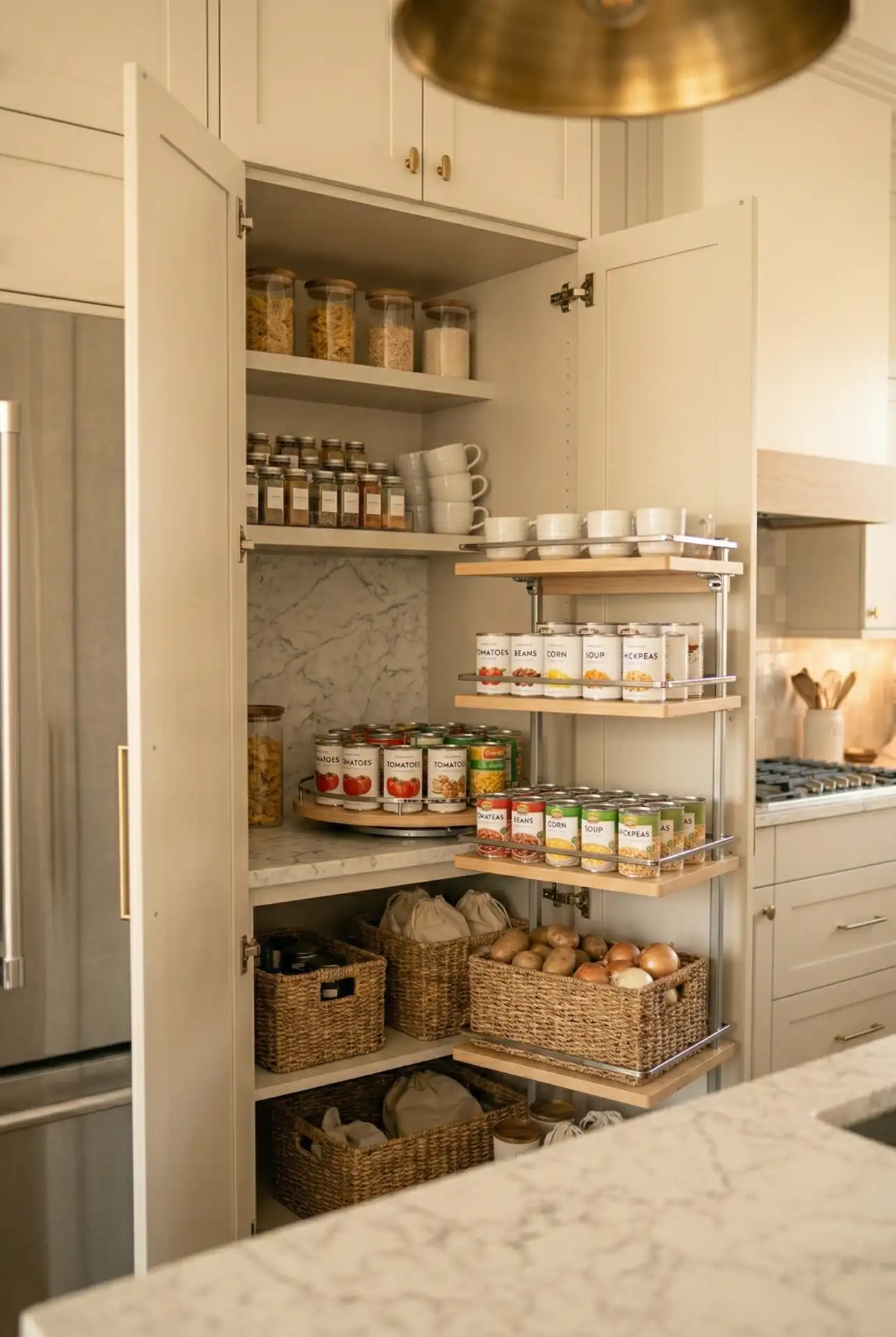 Corner Kitchen Tall Pantry Tower 2