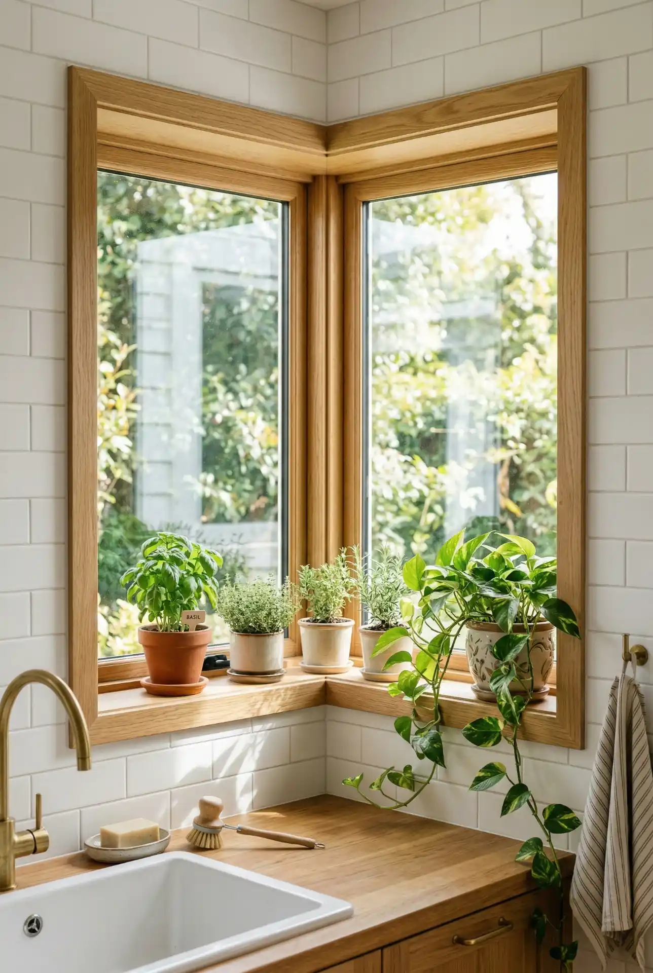 Corner Window With A Built-In Plant Ledge 1