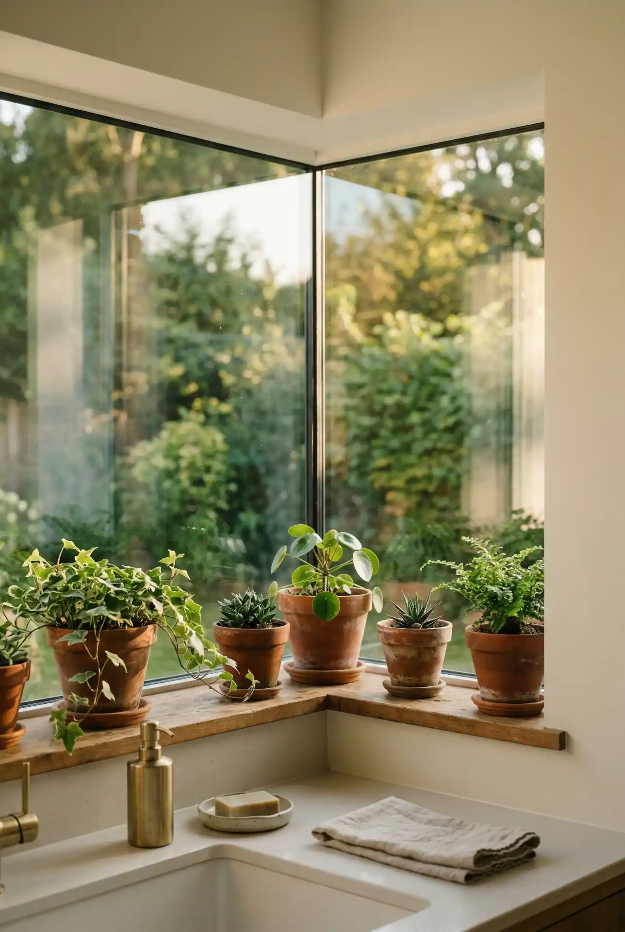 Corner Window With A Built-In Plant Ledge 2