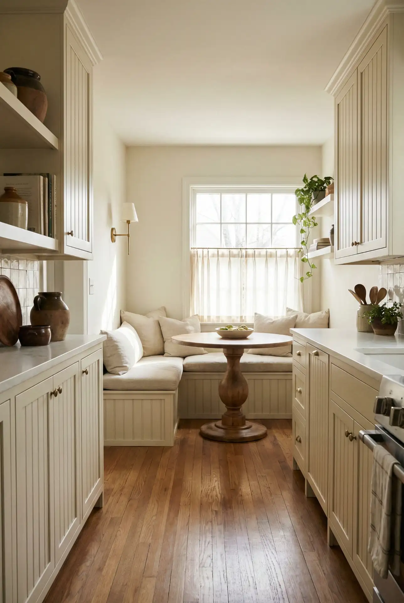 Cottage-Inspired Galley With A Breakfast Nook Moment 2