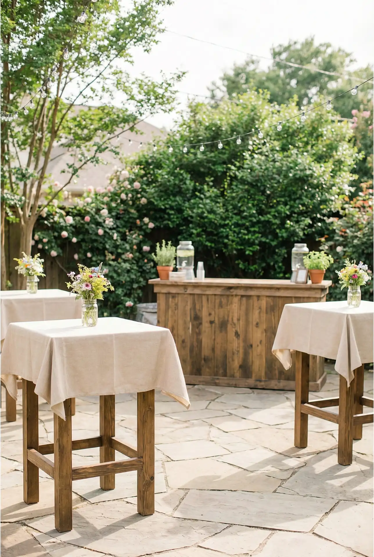 Country Backyard Cocktail Hour Setup 1