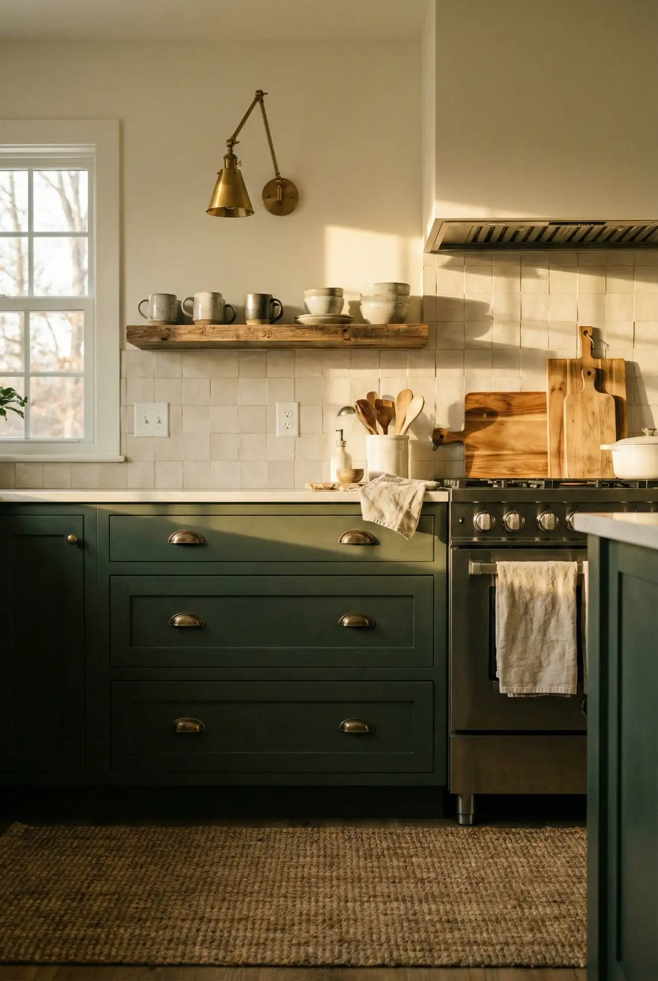 Country Cream And Soft Green Combo With Vintage Warmth 2