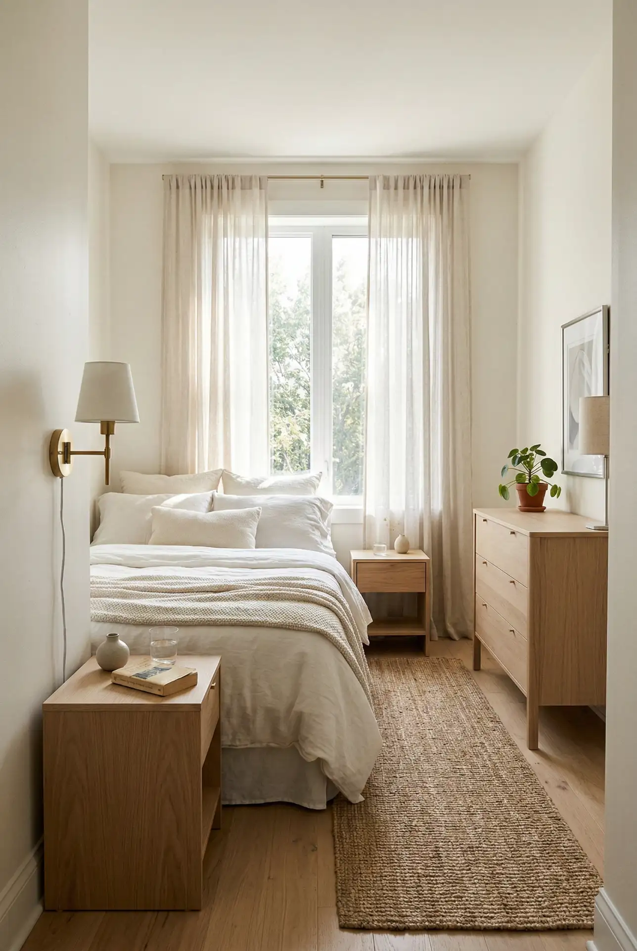 Couples Layout With One Shared Nightstand 1