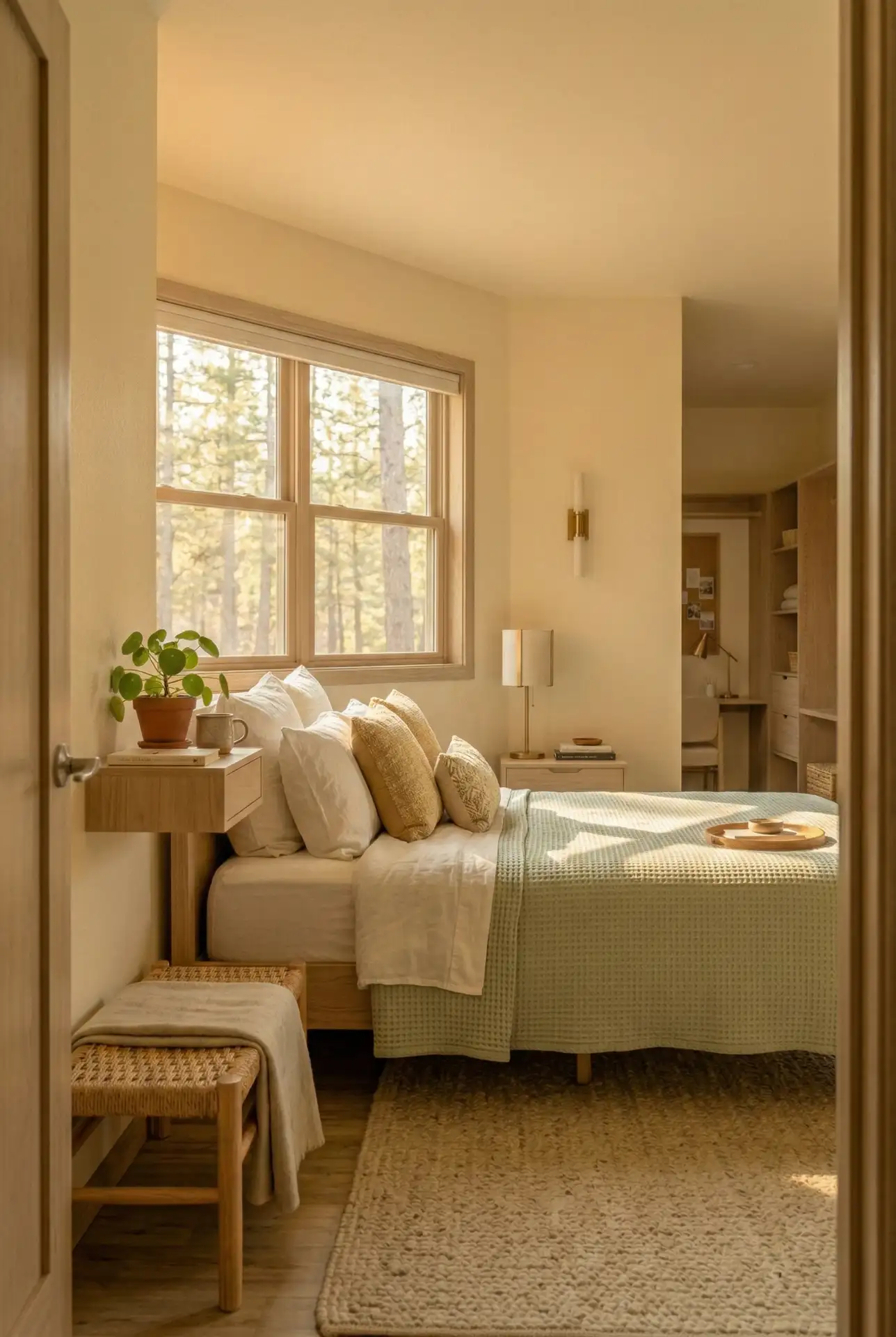 Couples Layout With One Shared Nightstand 2