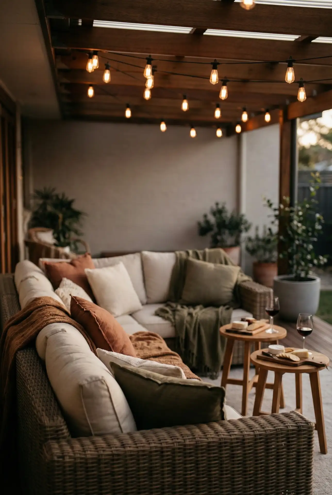 Covered Patio With Outdoor Movie Lounge 1