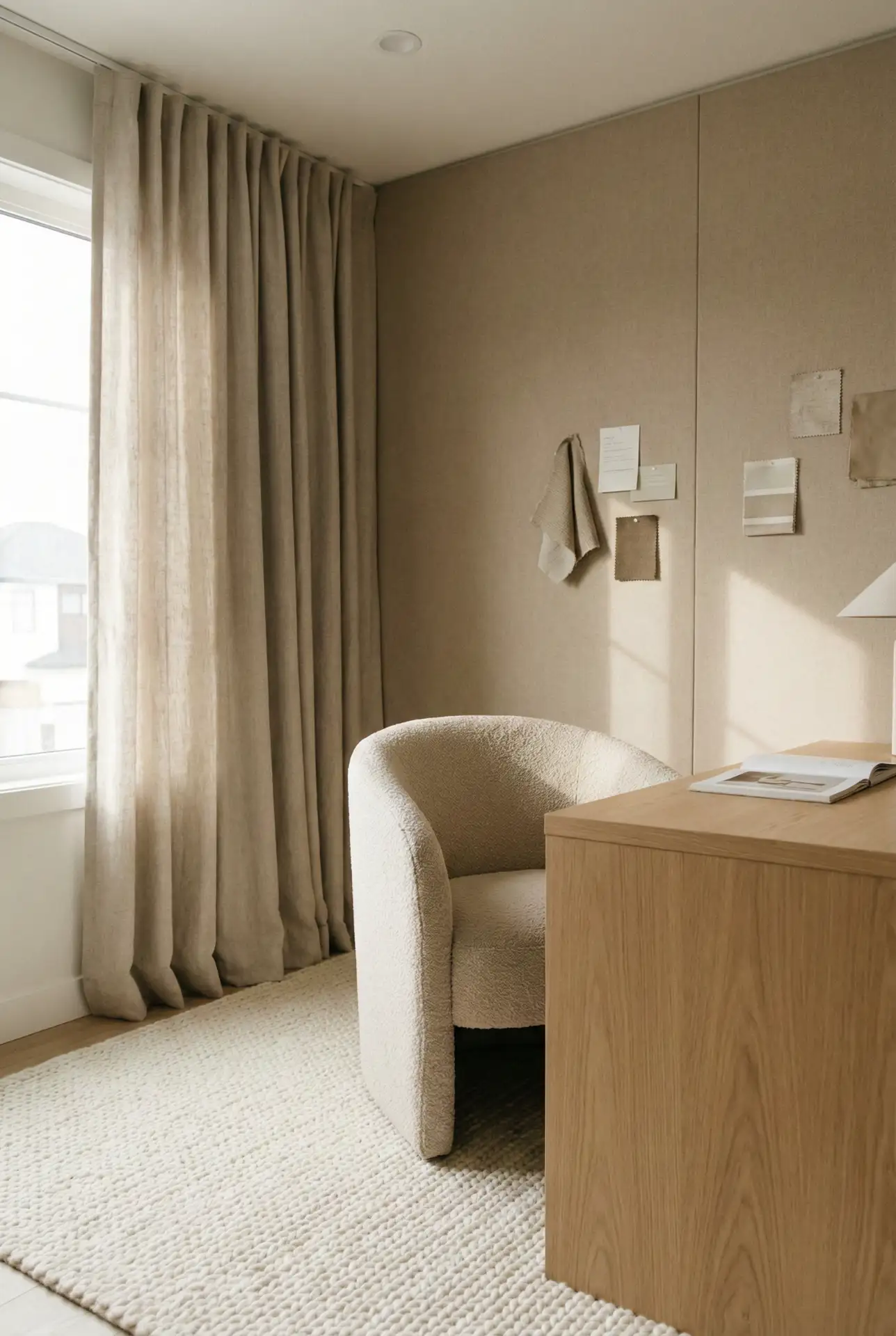 Cozy Contemporary Office With Soft Acoustic Textures 2