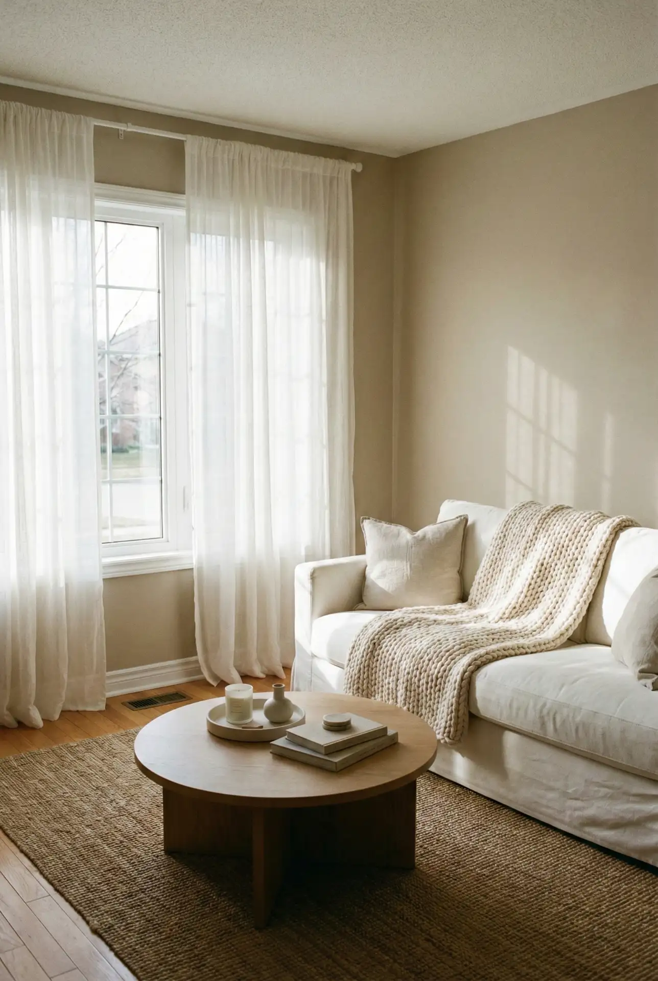 Cozy Modern Living Room With Slipcovered Seating 1