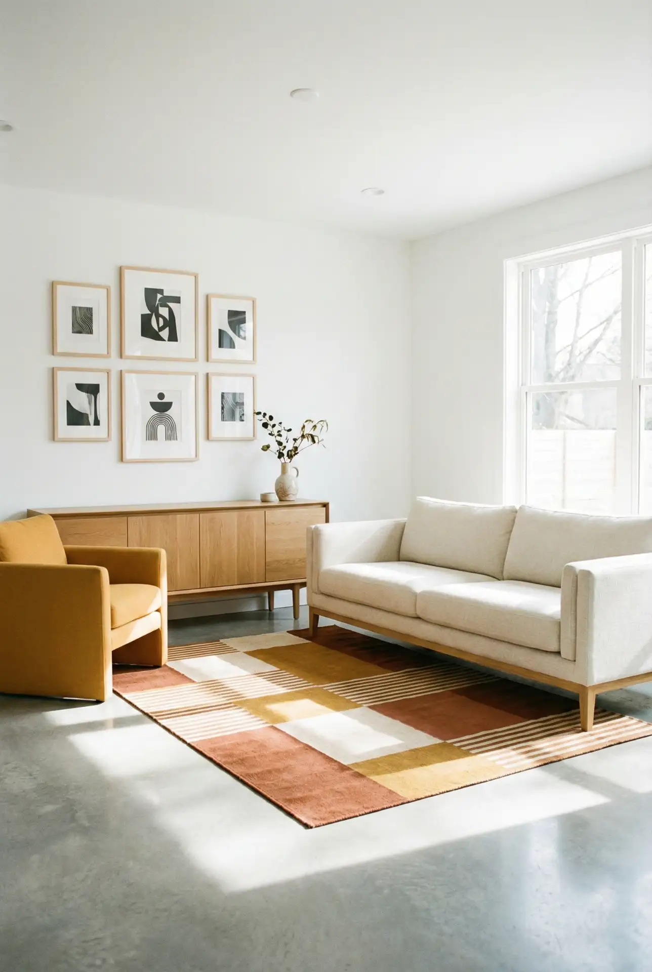 Crisp White Wall Combination With Sunny Accents 1