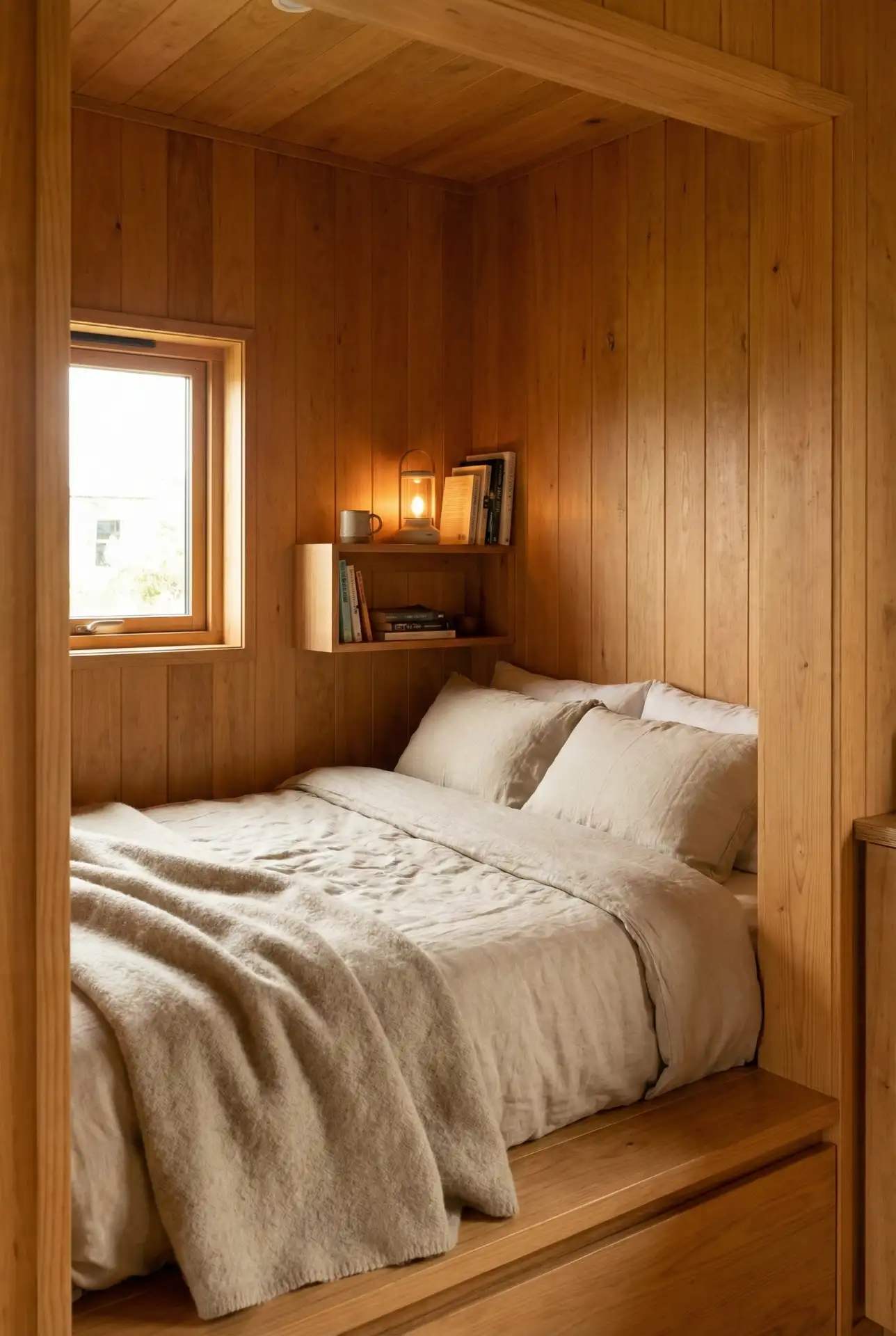 Cute Alcove Bedroom For Tiny Builds 1