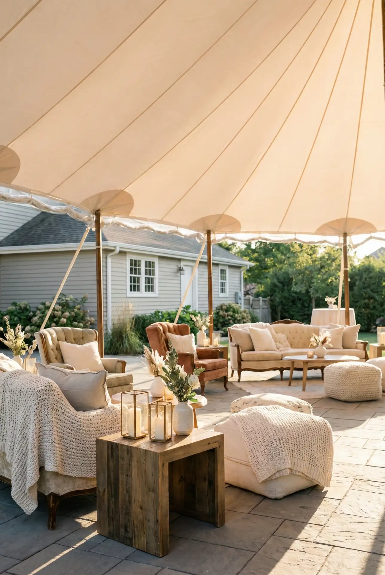 DIY Backyard Rustic Lounge Corners 2