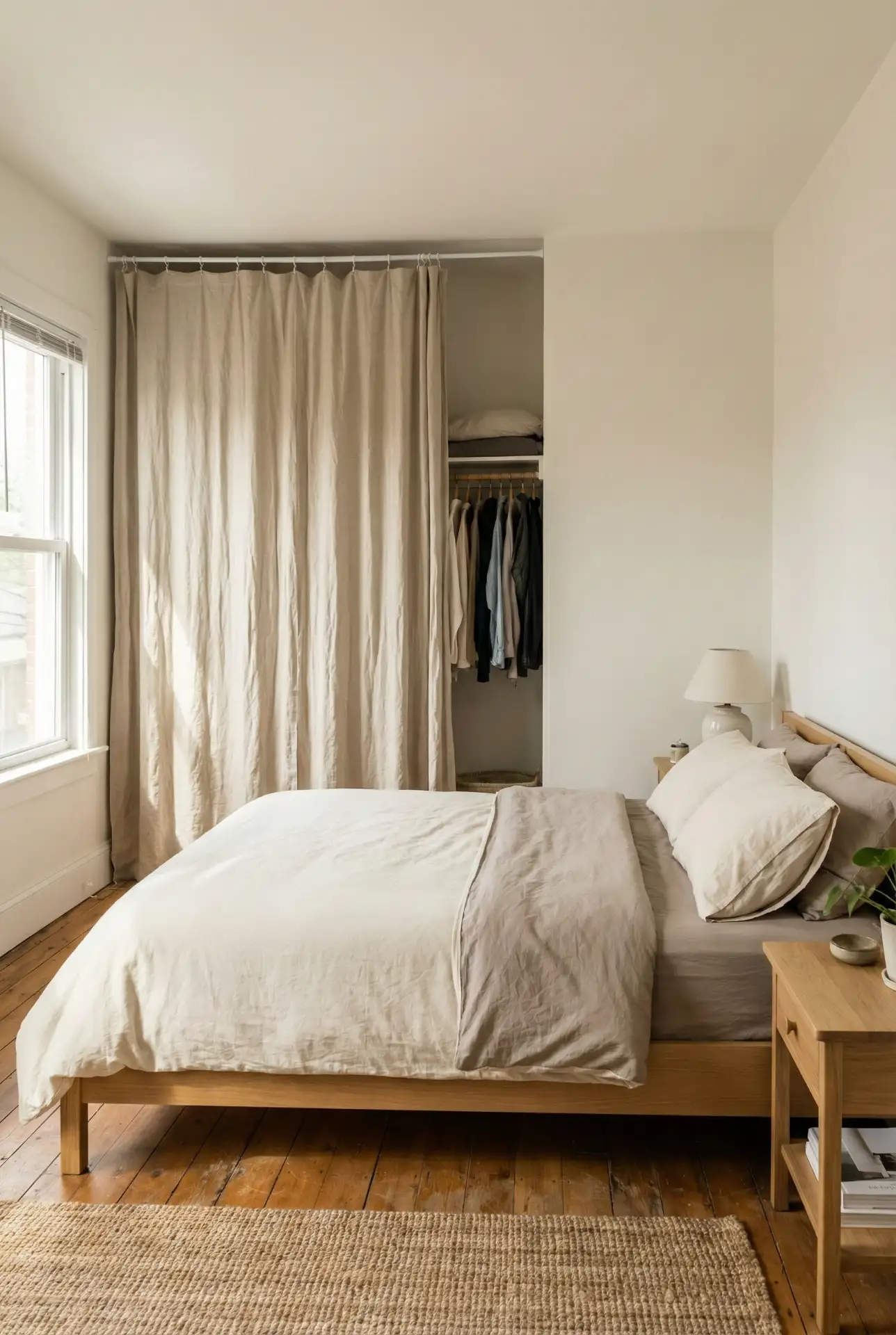 DIY Closet Curtain Upgrade For Rental Flexibility 1