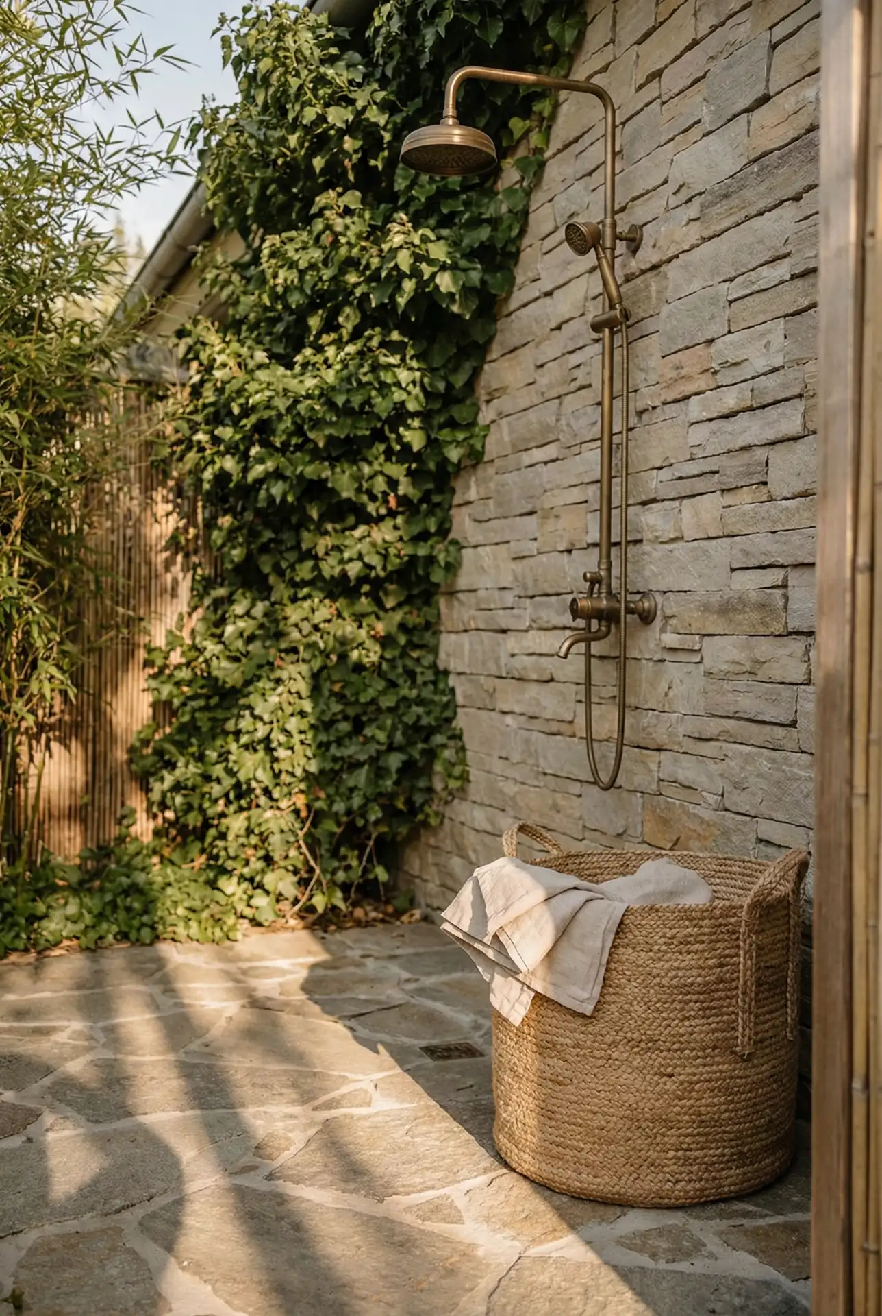 DIY-Outdoor Shower Wall For Pool Days 2