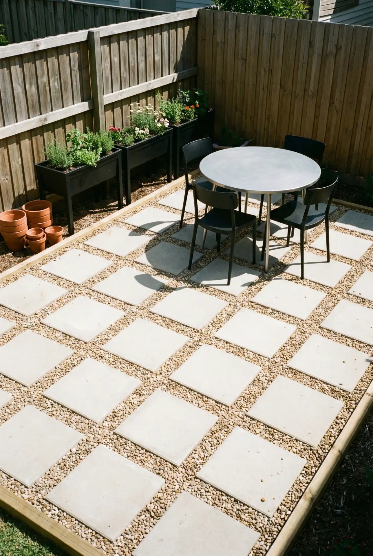 DIY Pavers With Pea Gravel Infill 1