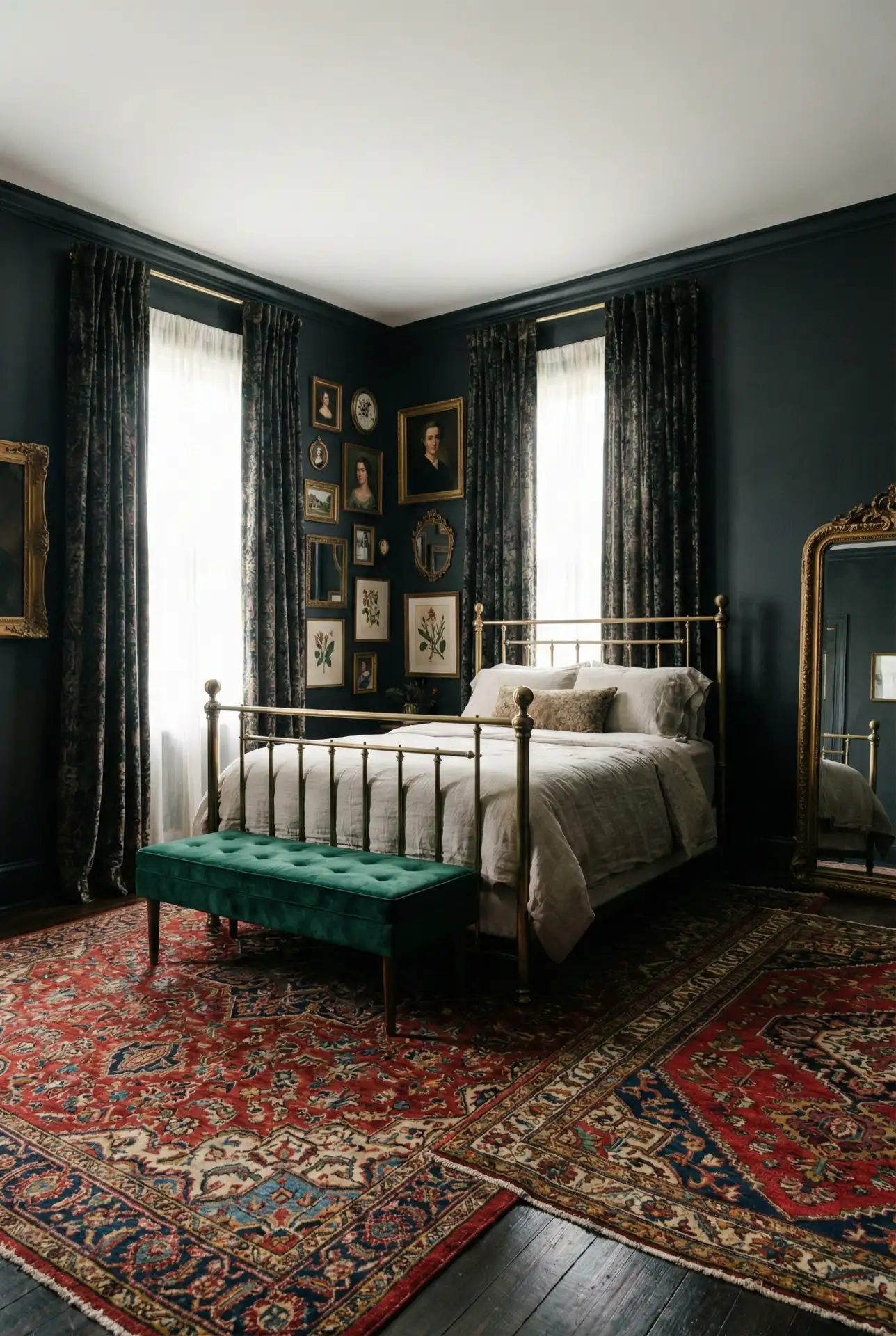 Dark Eclectic Gallery With Green Velvet 2