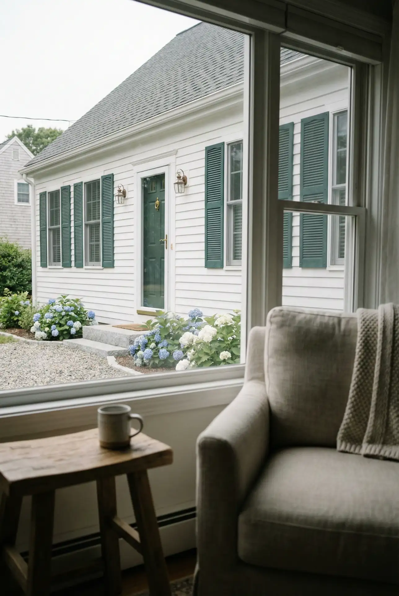 Dark Green Shutters On White For Classic Cape Character 2