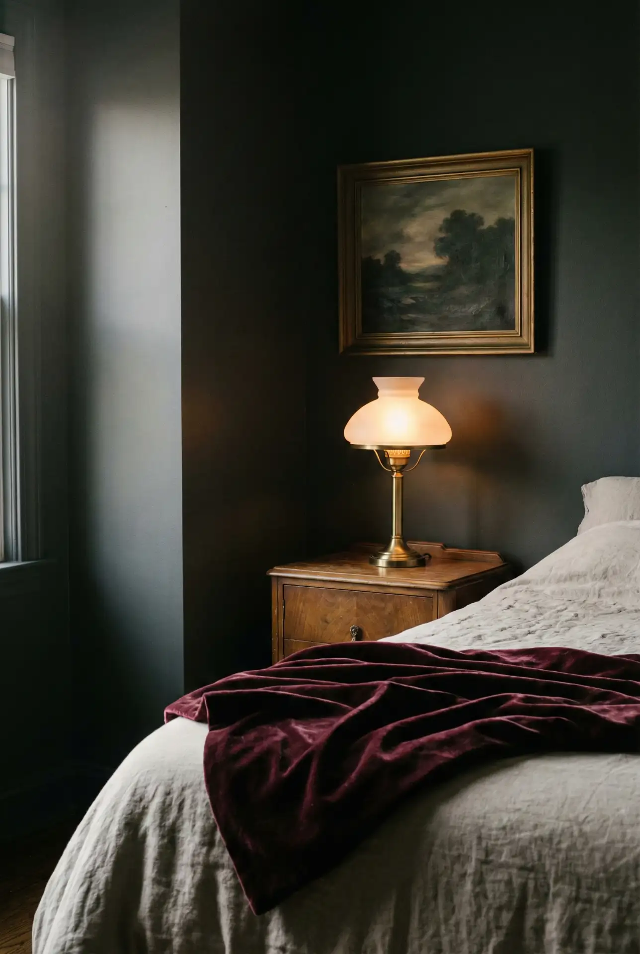 Dark Romantic Bedding With Antique Brass 2