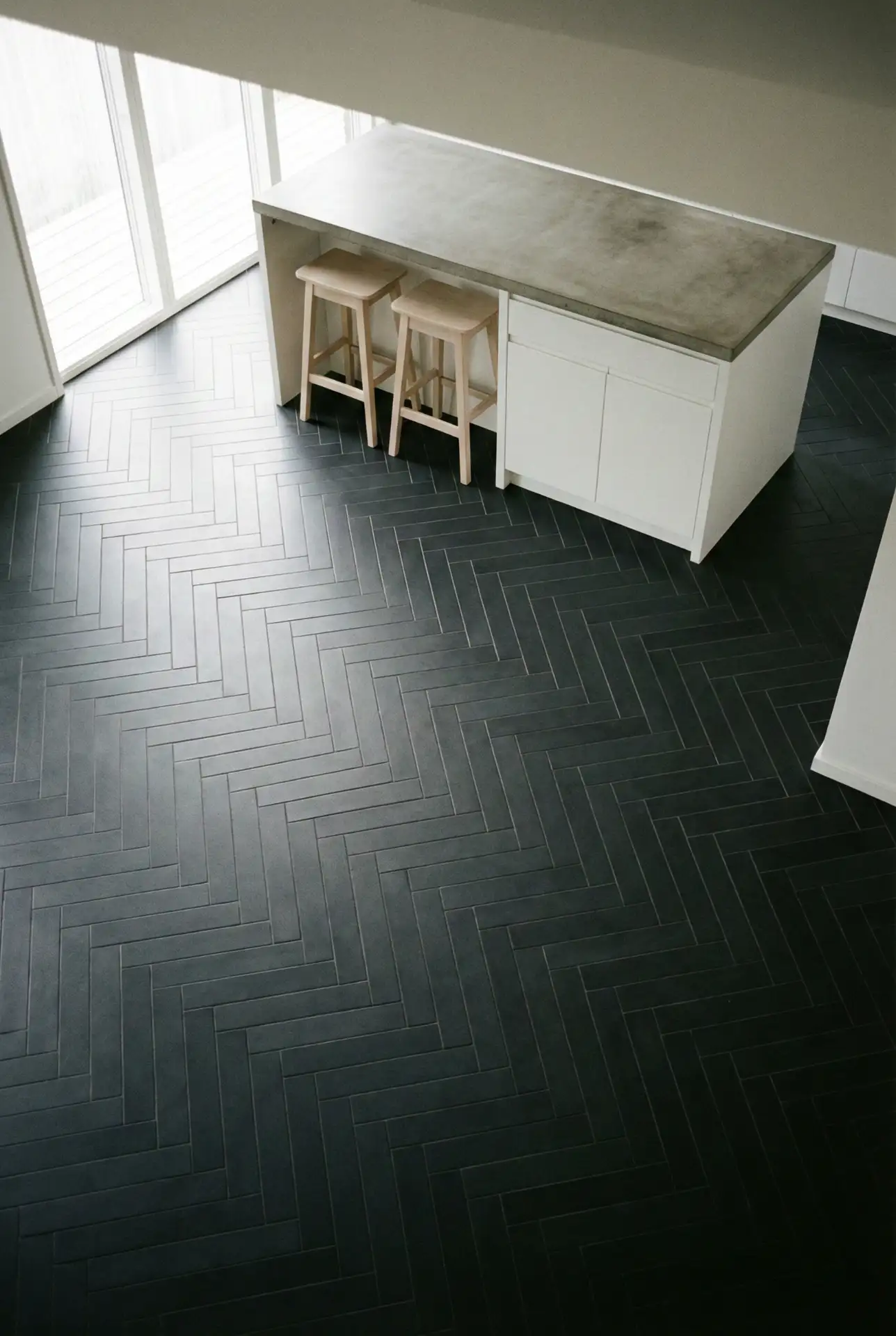 Deep Grey Herringbone Elegance 2