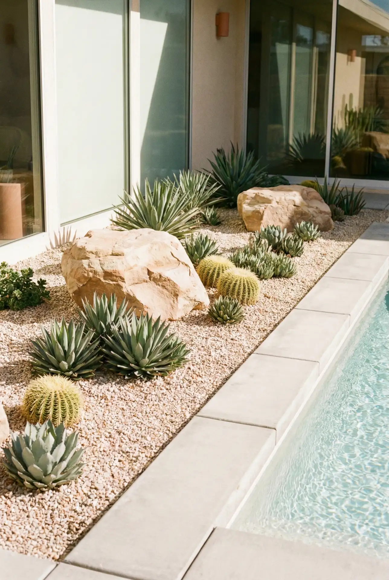 Desert Gravel Garden With Sculptural Succulents 1