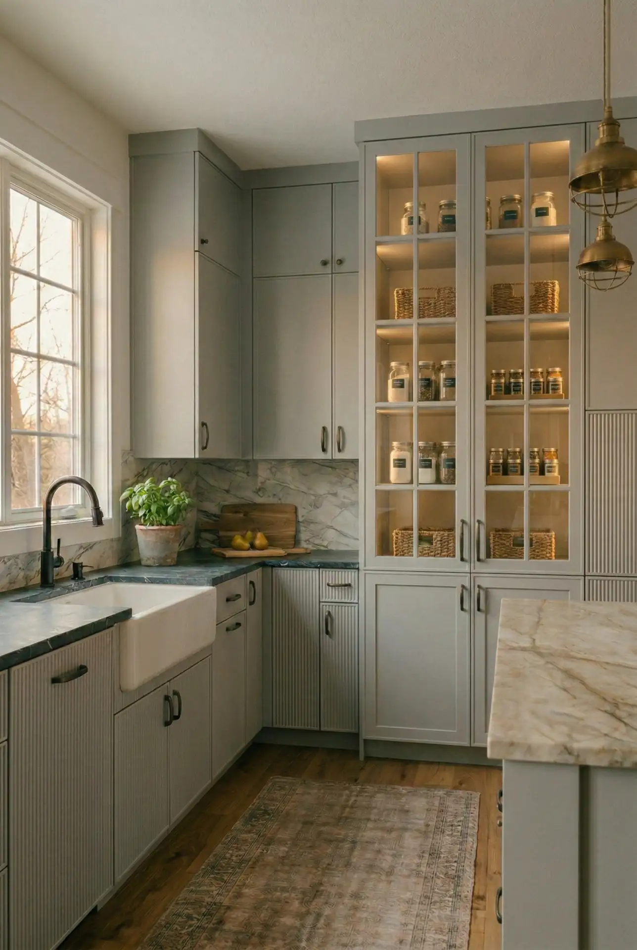 Double Glass Walk-In Pantry Door 2