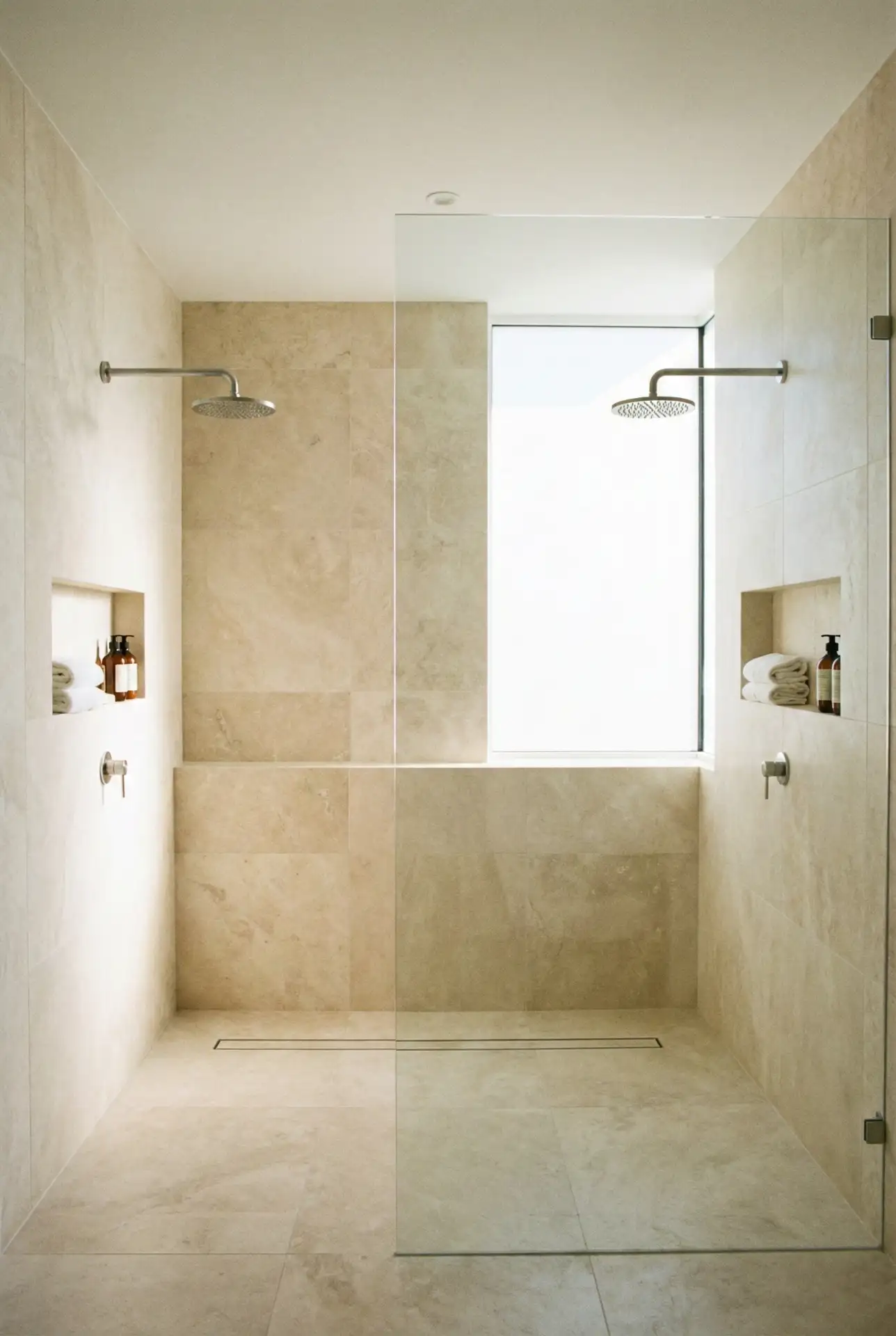 Double Walk-In With Center Drain And Symmetry 1