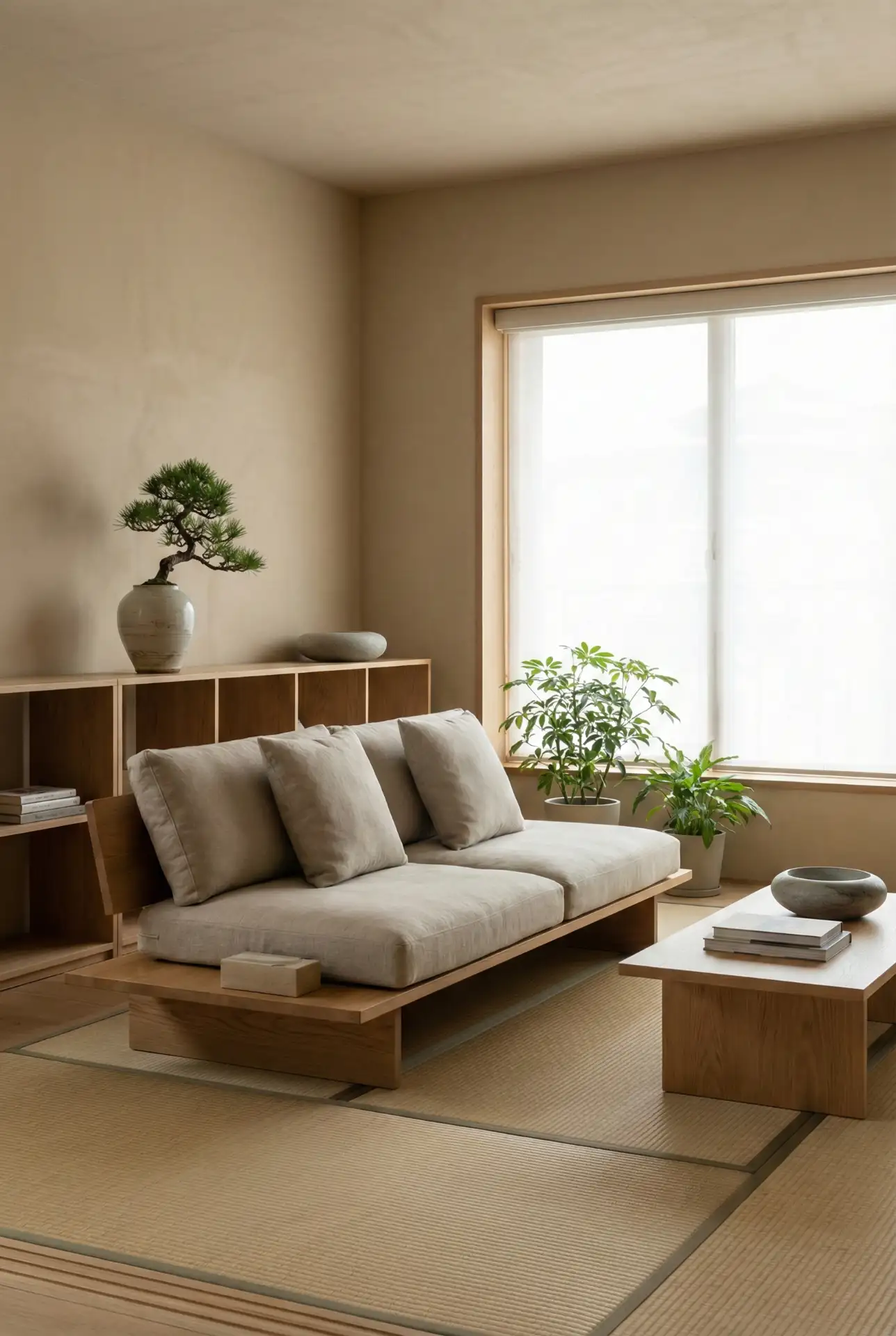 Earthy Japanese Inspired Living Space 2