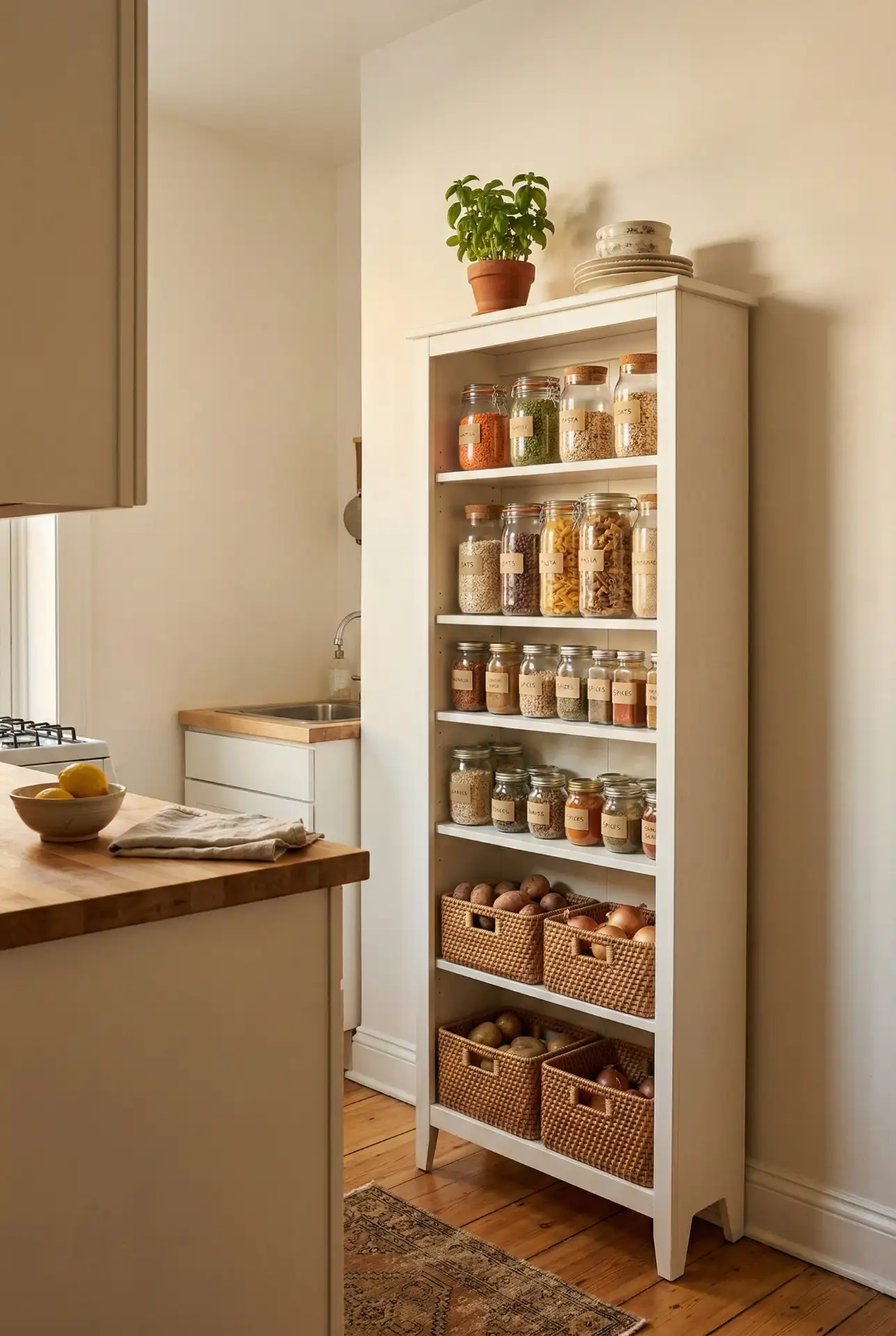 Freestanding Shallow Pantry for Apartments 1