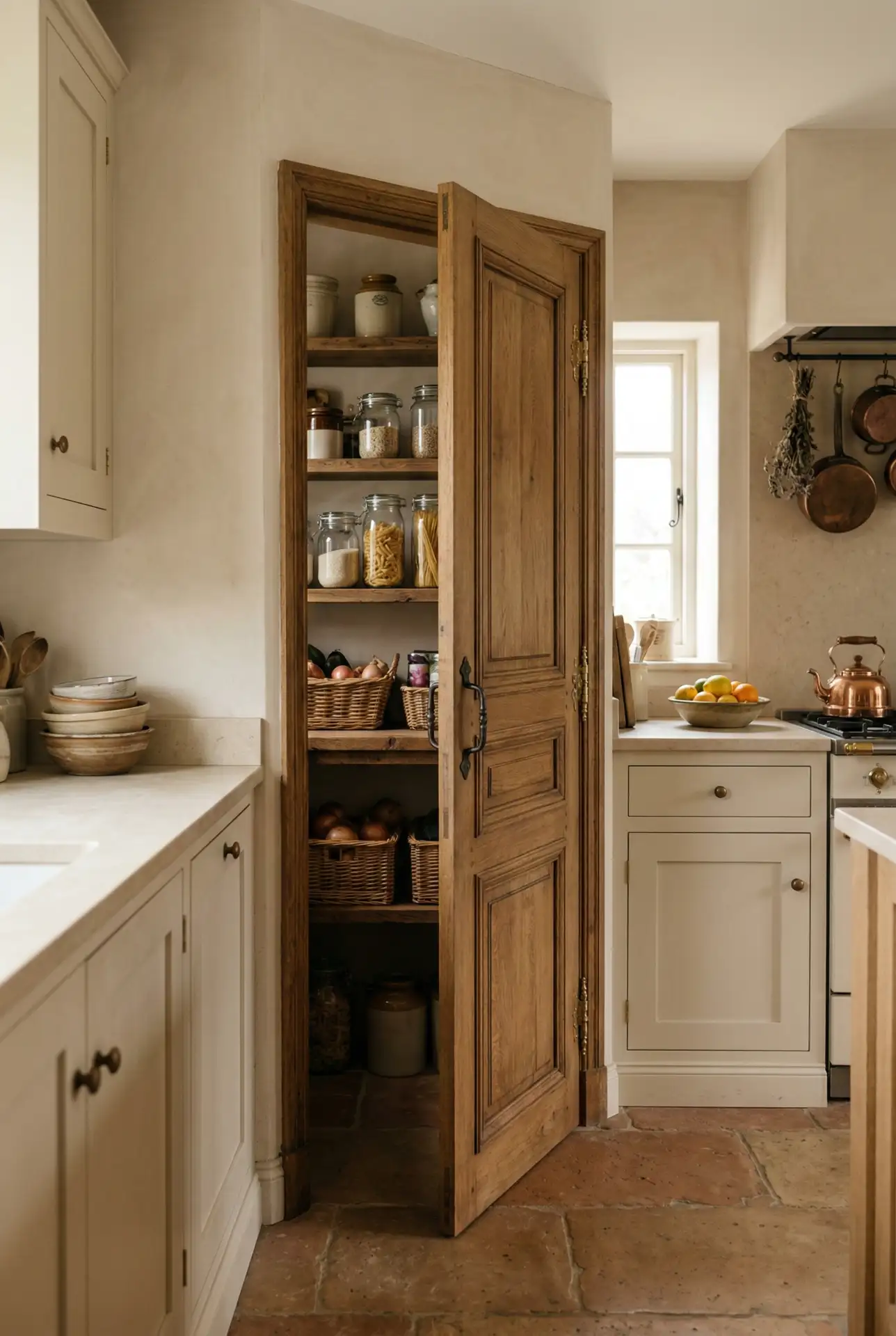 French Swinging Wooden Pantry Door 1