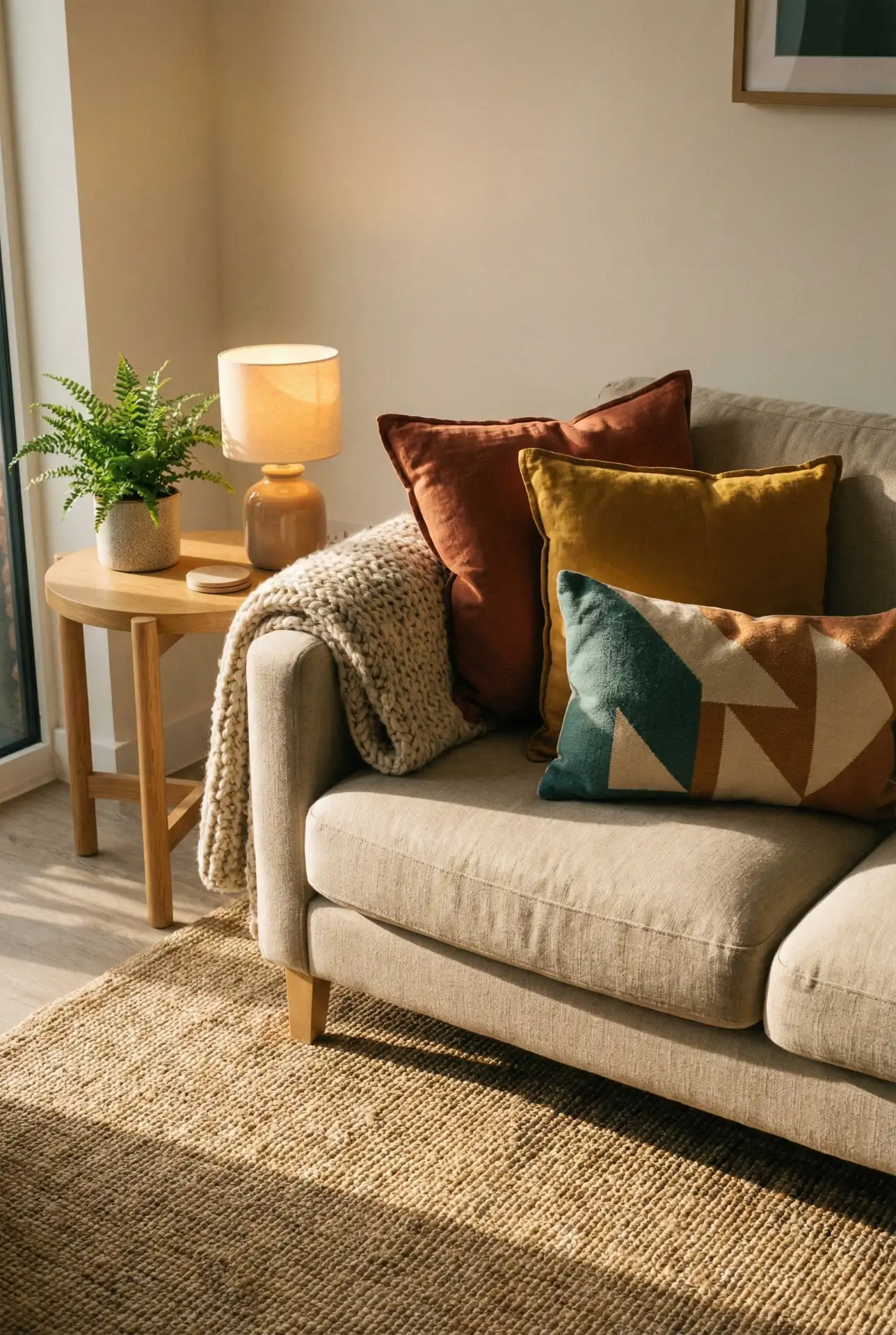 Fun Living Room Color Block With Affordable Textiles 1