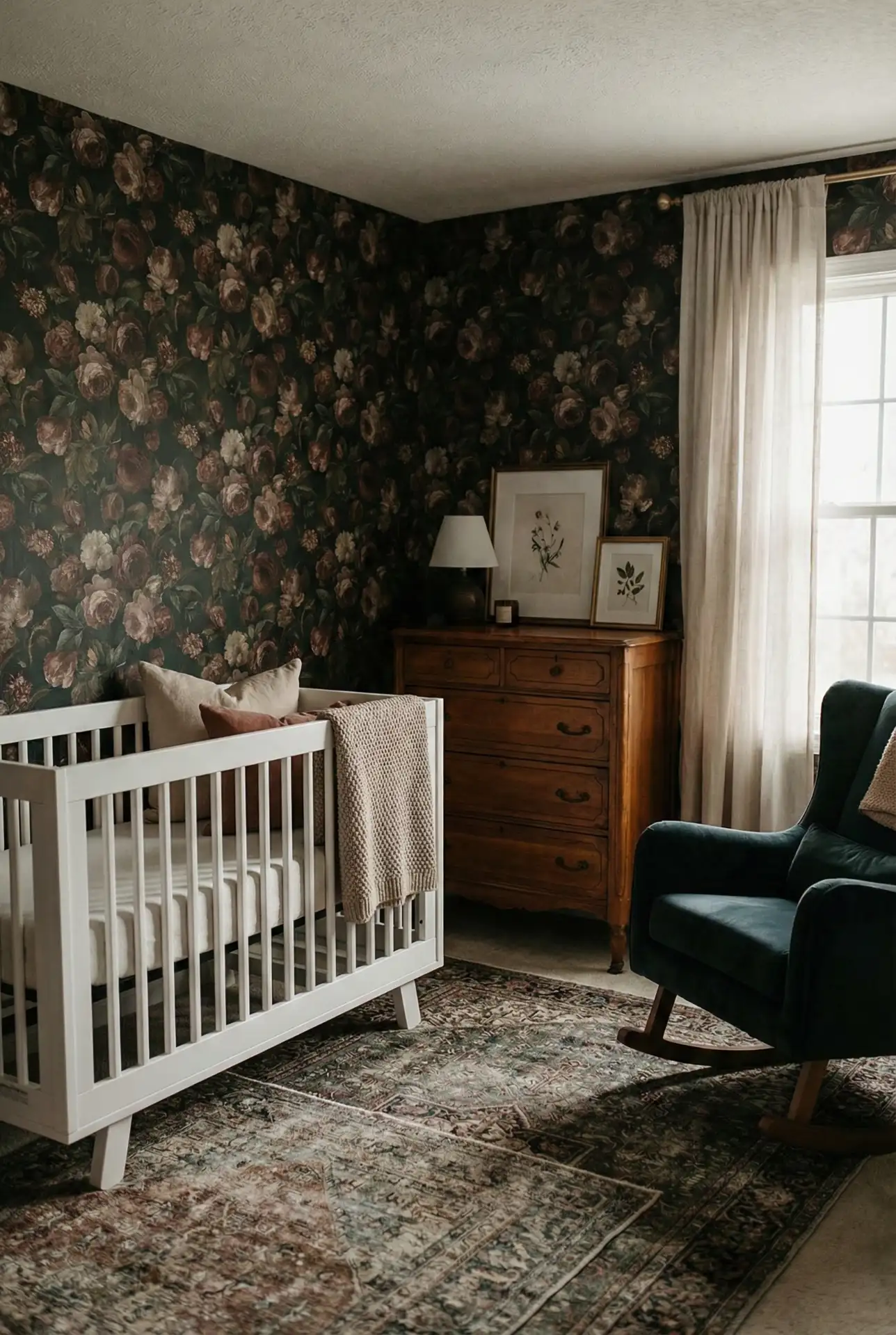 Goth And Floral Moody Nursery 1