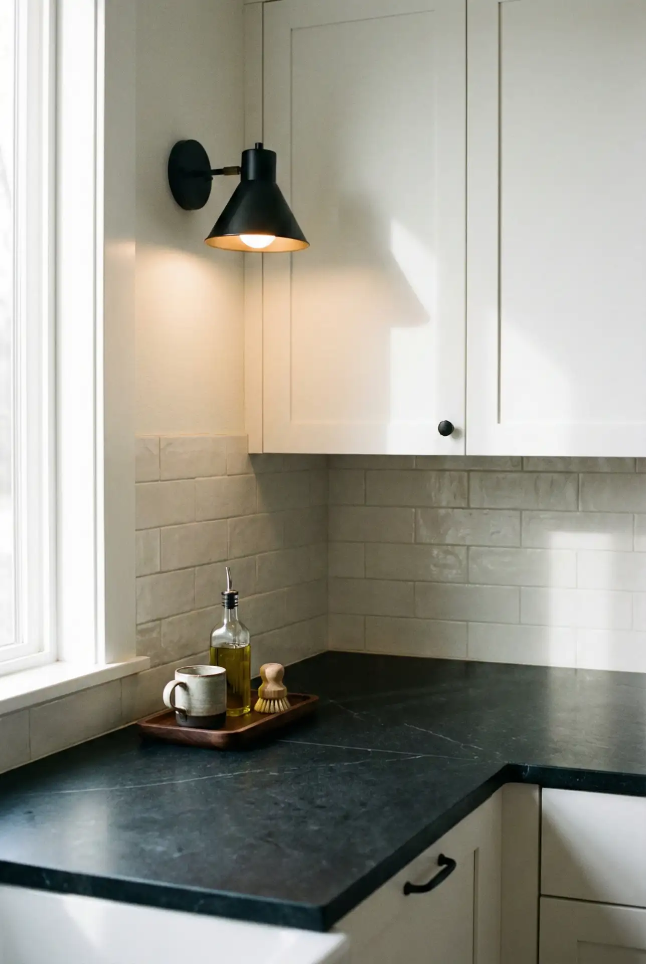 Graphic Floor Tiles With A Soft Grey Bridge 2