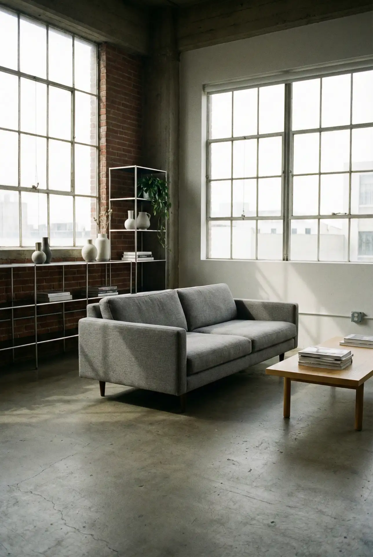 Grey Contemporary Minimalist Urban Loft 1