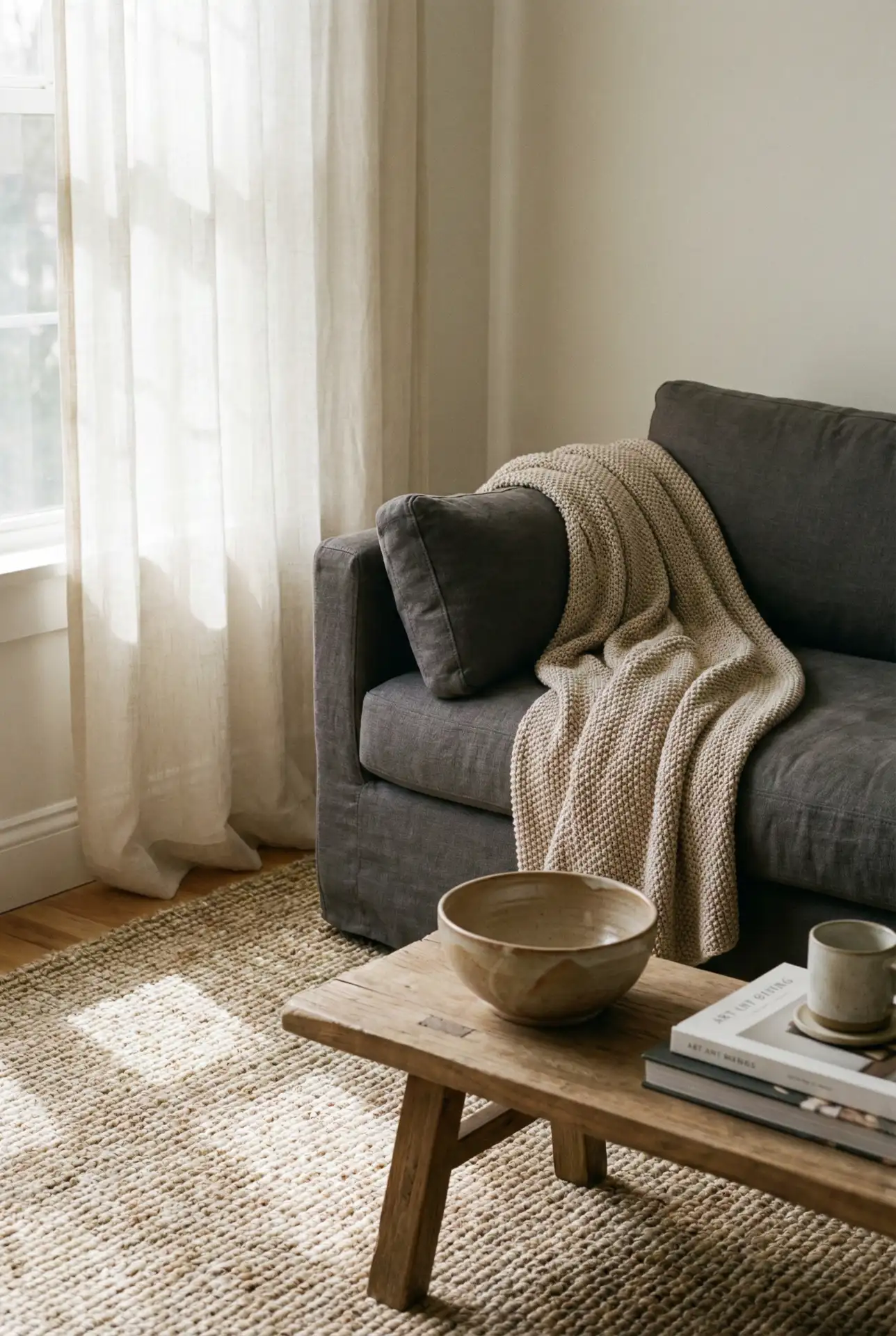 Grey Couch With Beige Softness For A Cozy Everyday Reset 2