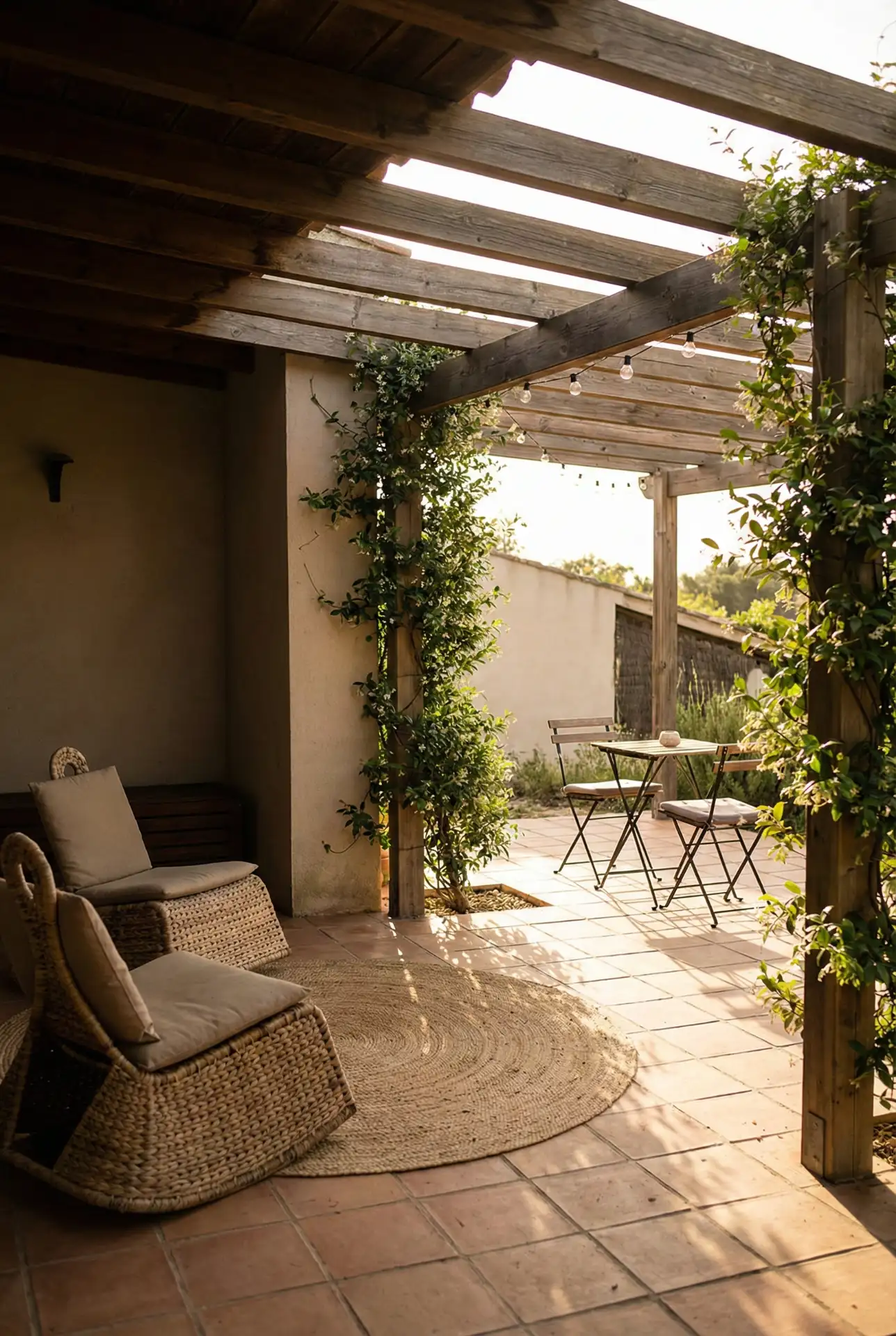 Half-Covered Lounge With Built-In Shade Line 2