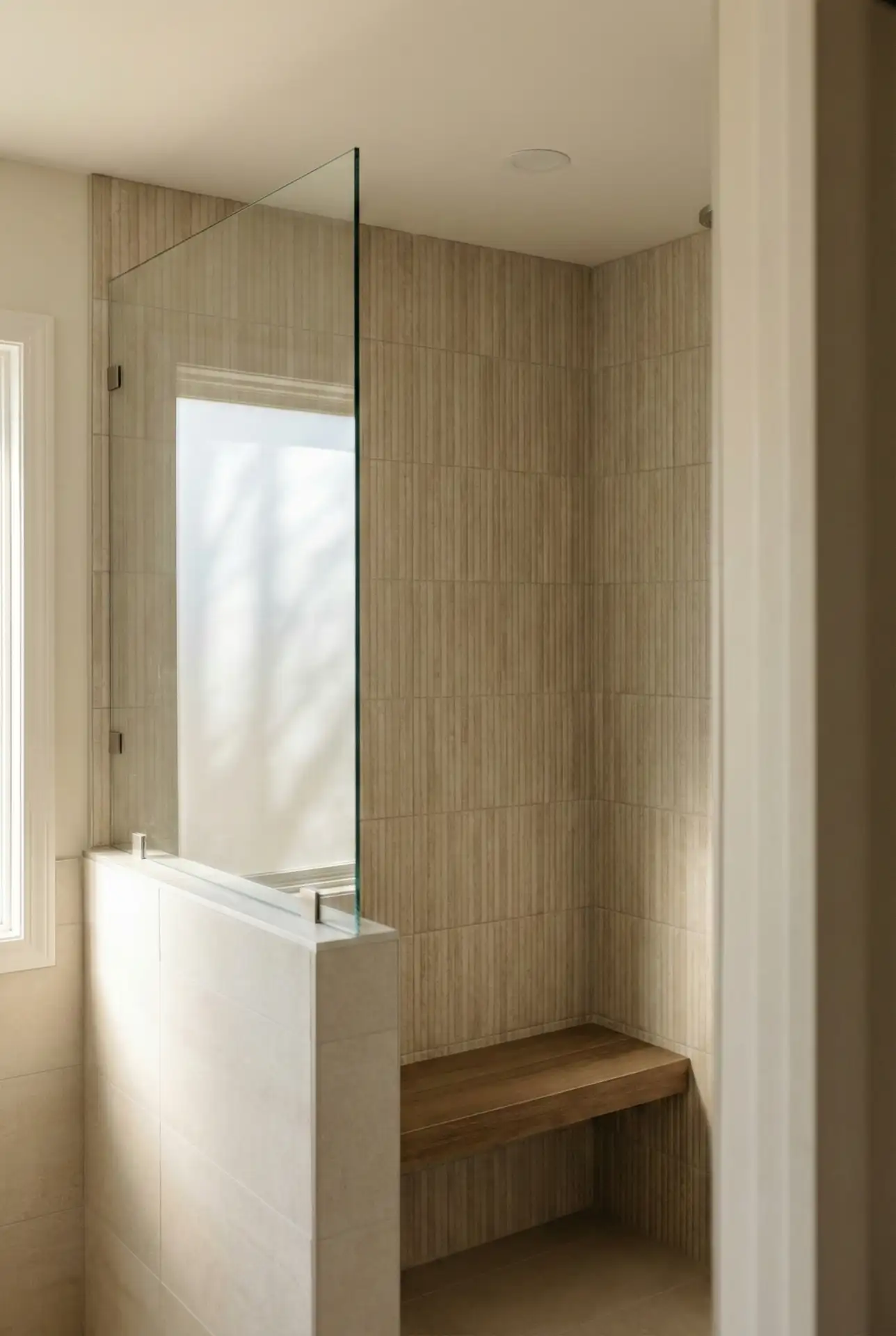 Half Wall Walk-In That Adds Privacy Without Closing In 2