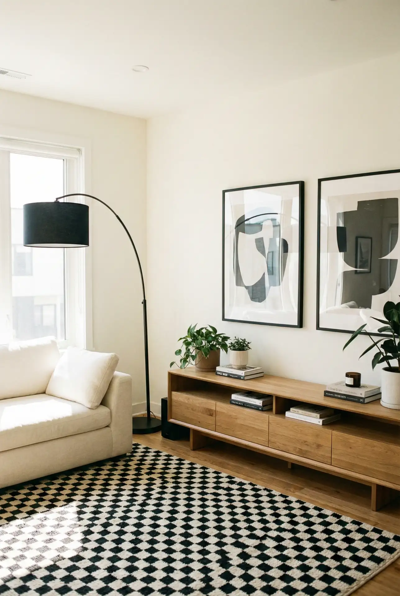 High-Contrast Black, White, And Wood 2