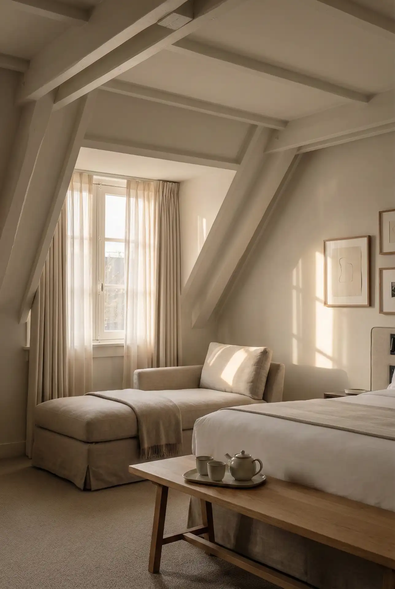 Hotel-Style Primary Suite Under The Rafters 2