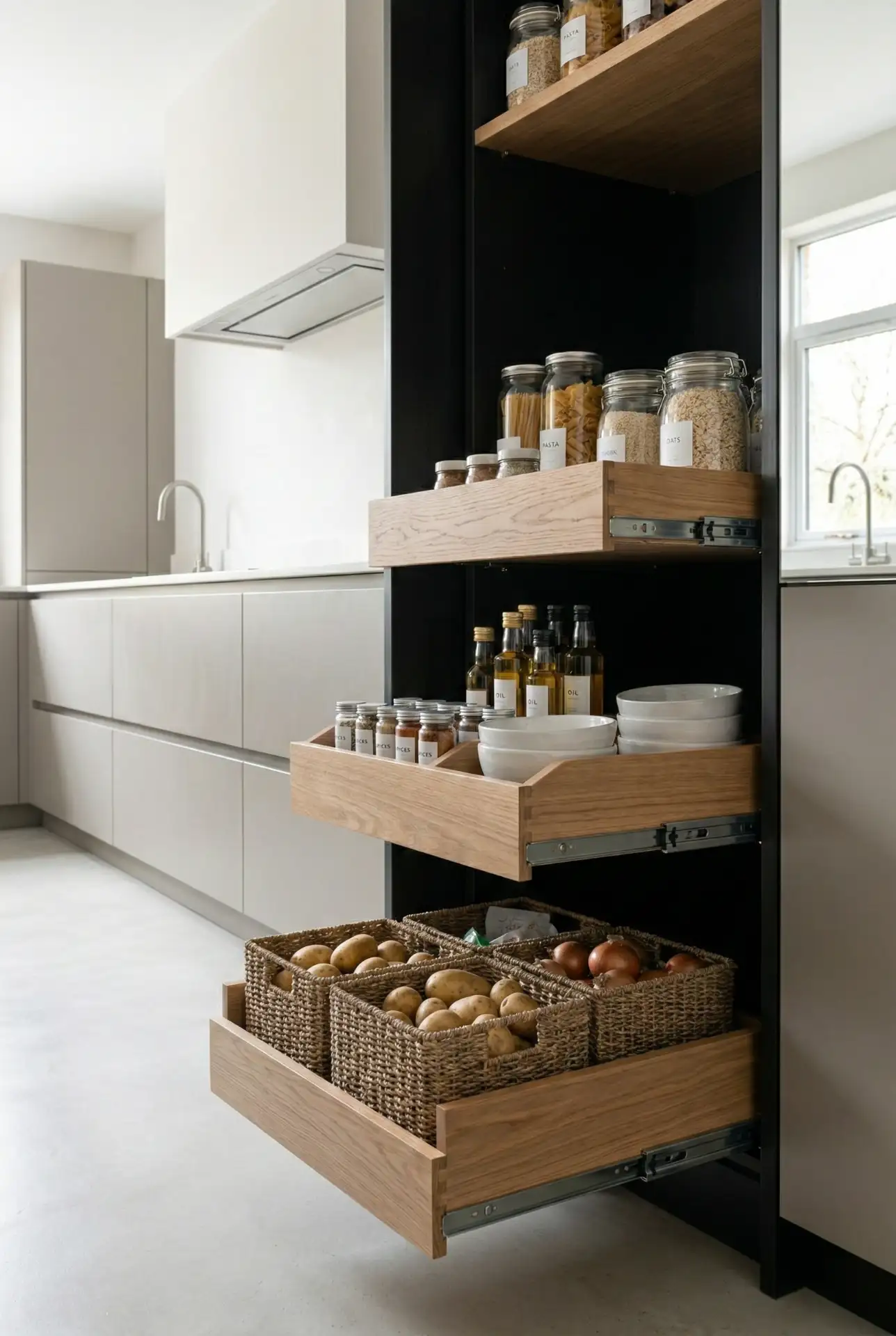 Ikea Tall Pantry with Adjustable Shelves 1