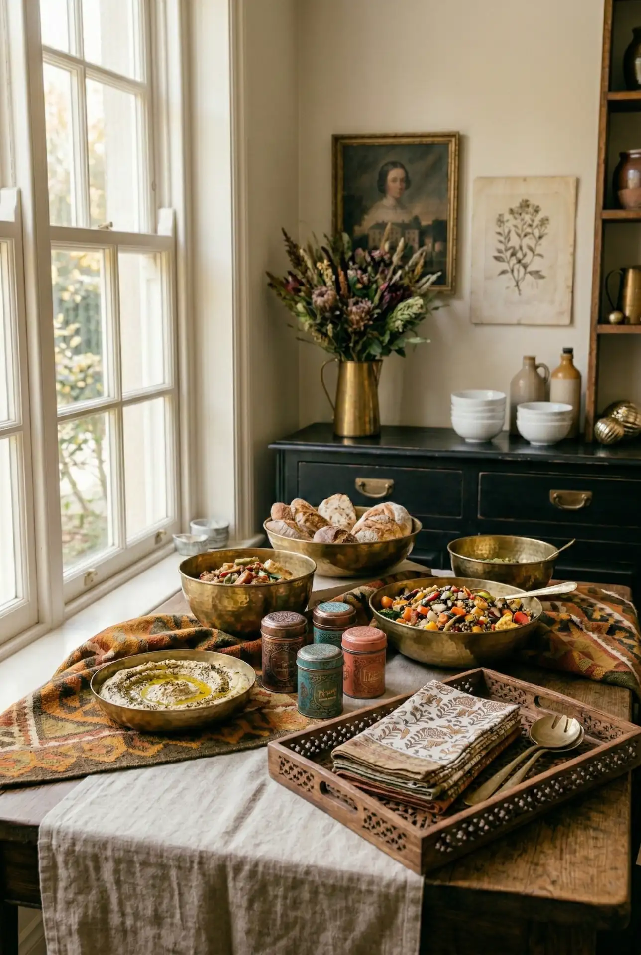 Indian-Inspired Spice Tins And Brass Accents 1